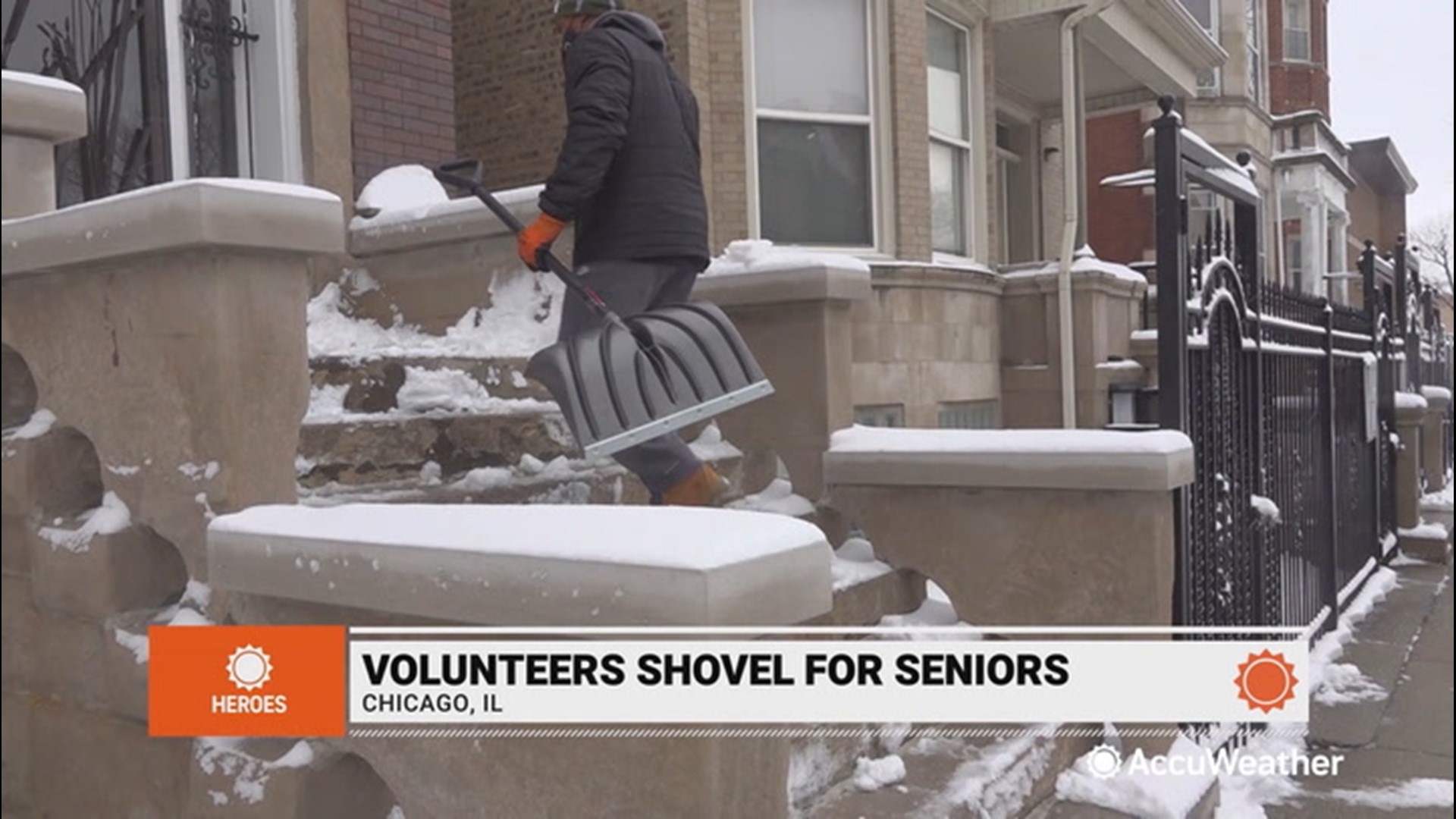 After Chicago received several inches of snow on Jan. 25 - hundreds of volunteers shoveled snow around the city for senior citizens.