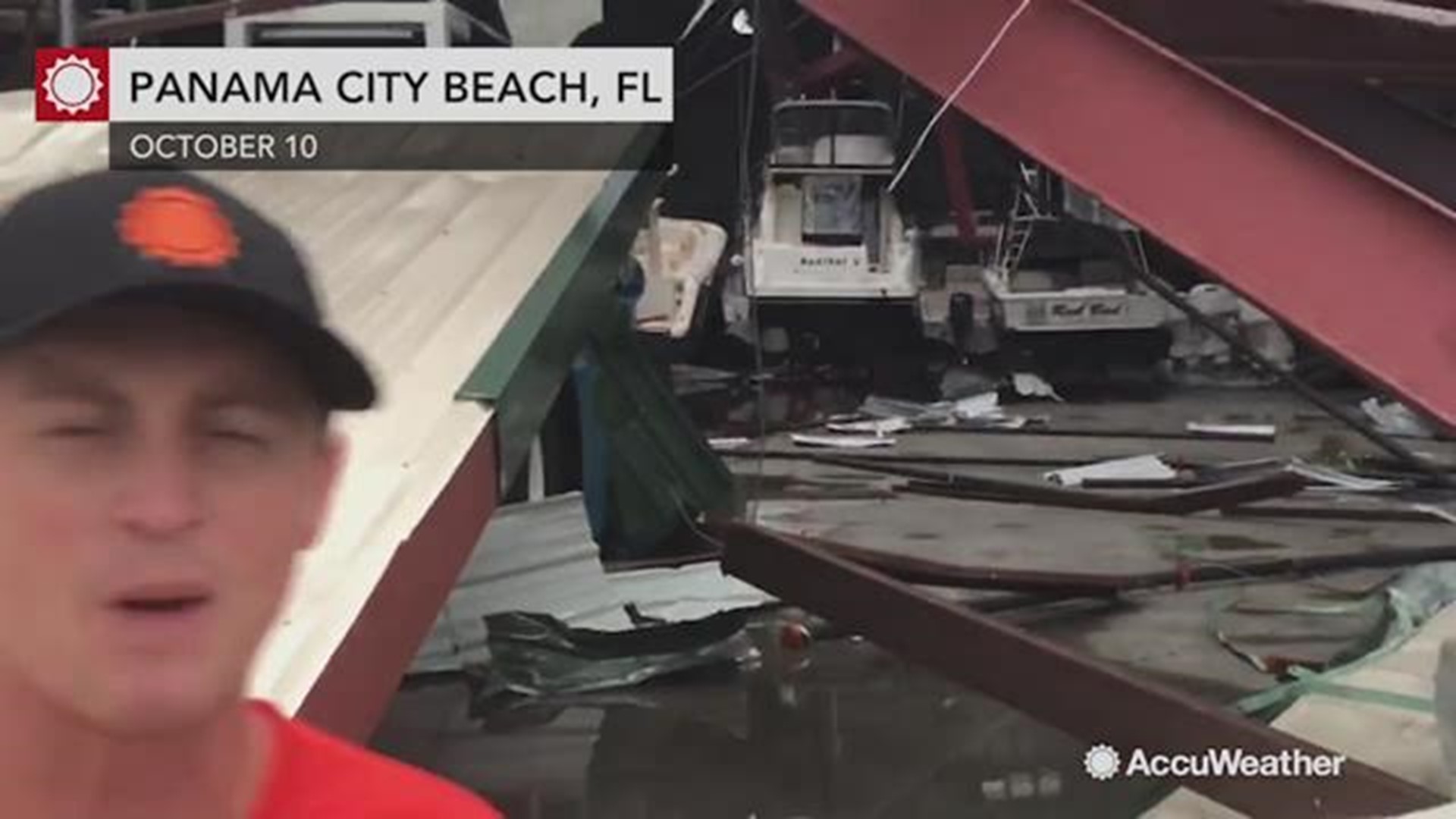 What is left of Panama City Beach, Florida after Hurricane Michael made landfall is widespread devastation as AccuWeather reporter Jonathan Petramala reports on the damage.