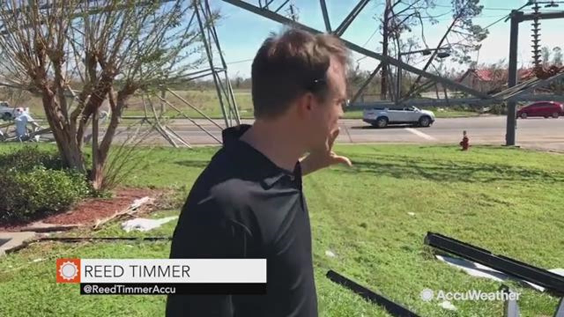 Ever wonder what kind of damage a category 4 hurricane can cause? This video taken in Callaway, Florida shows high tension power units knocked down as well as semis and cars turned over.