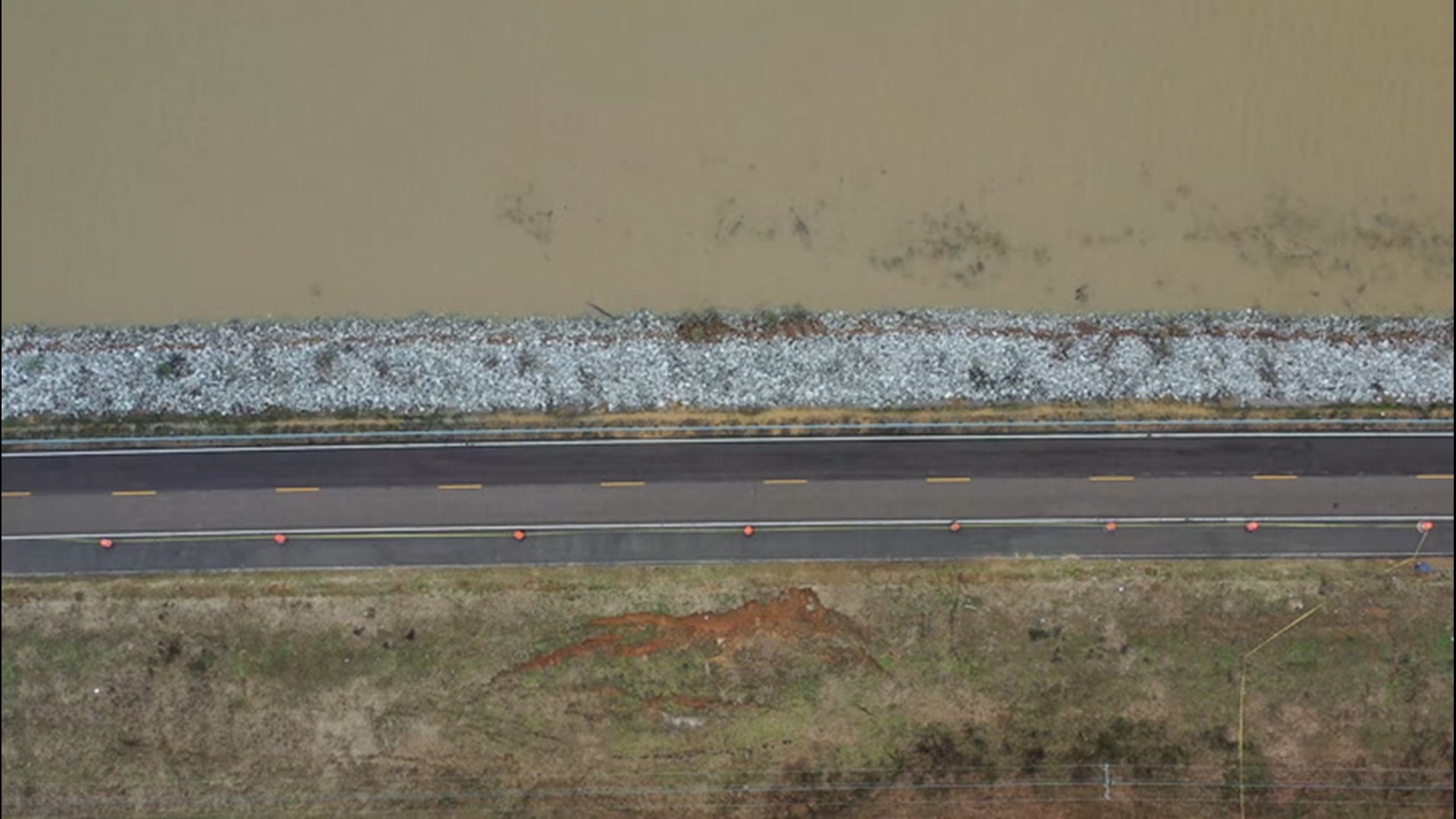 Jonathan Petramala traveled to Oktibbeha County, Mississippi, where historic levels of rainfall threaten to make a nearby levee fail.