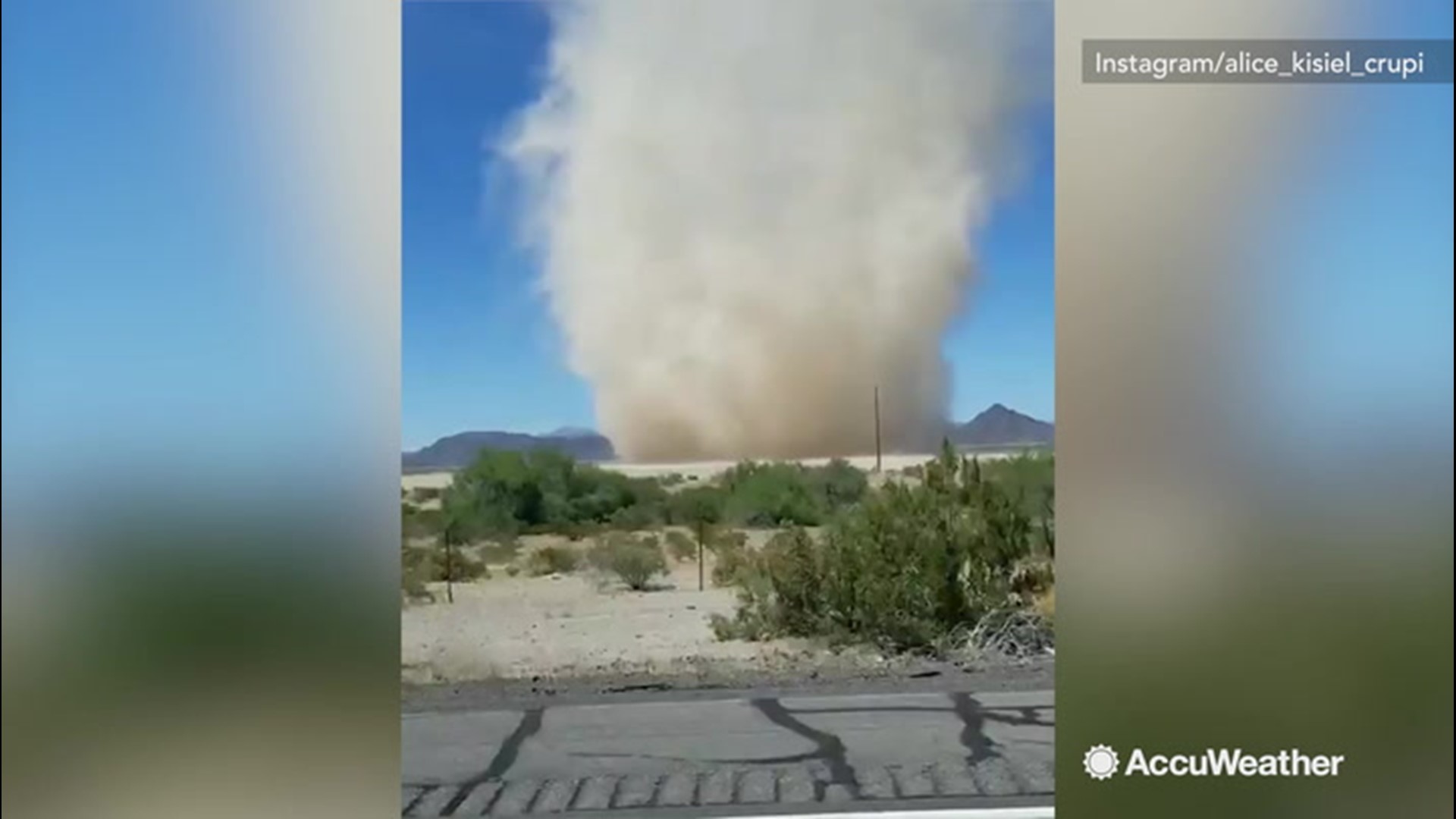 While on her way to California, this Instagram user was in for a little -or should we say massive - surprise as a dust devil starting to spin up in the Arizona desert. It looked like a tornado at one point, but eventually died out and drivers went on their way.