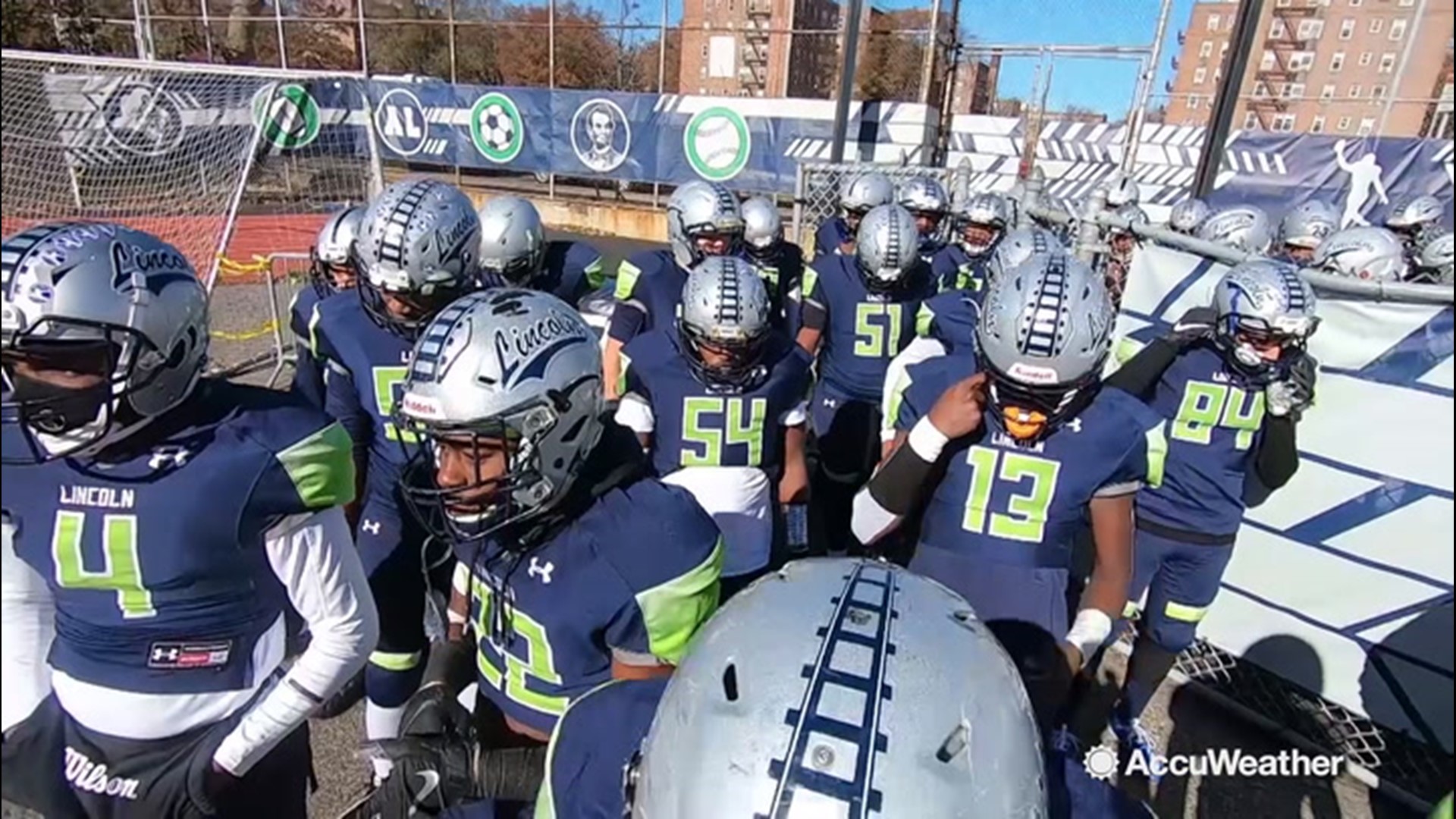 Accuweather's Dexter Henry checked out how the Abraham Lincoln Railsplitters football team is battling other teams and cold weather during a playoff run.