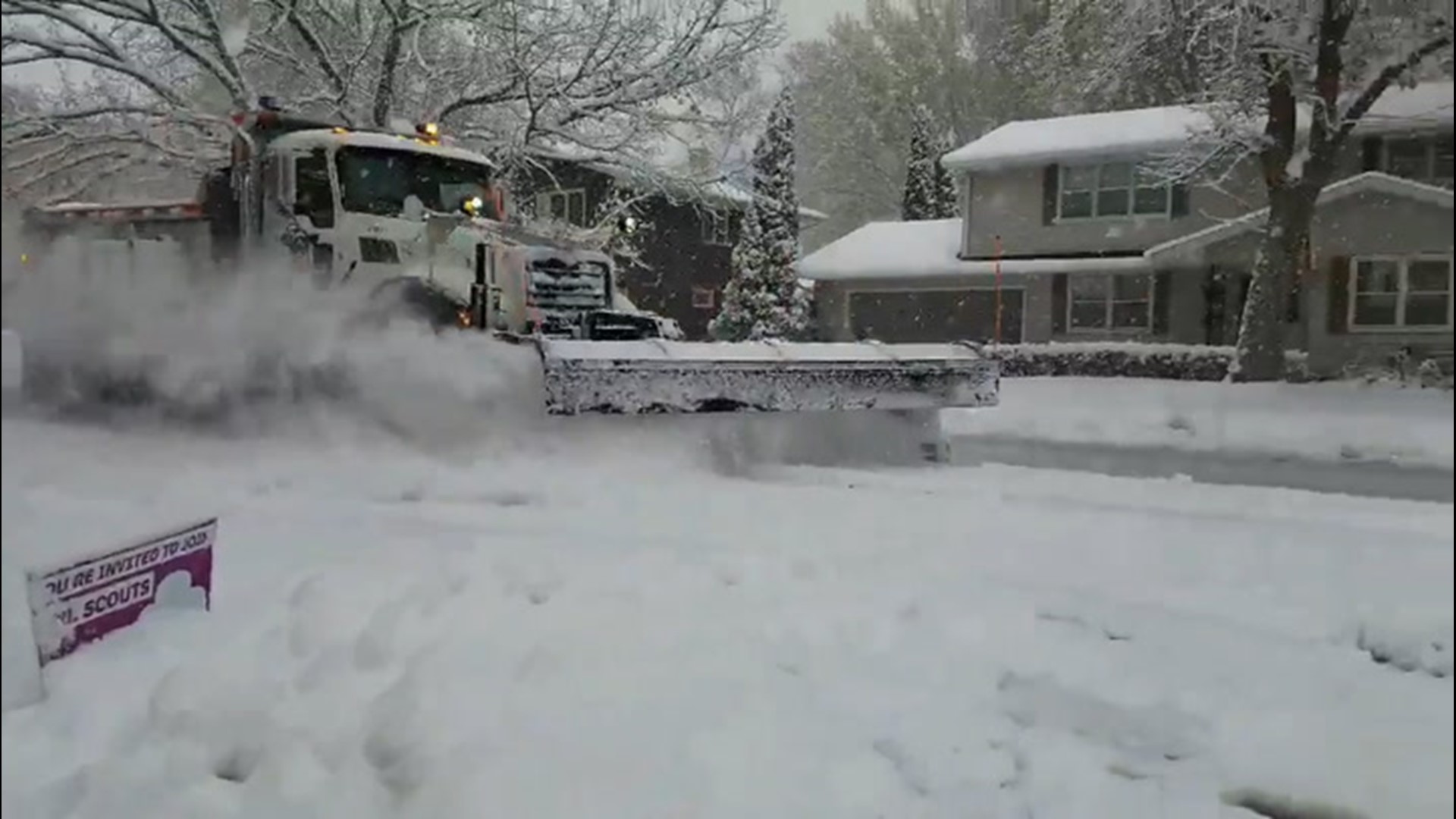 On Tuesday, Oct. 20, heavy snow fell throughout Minnesota, blanketing cities like Minneapolis and South St. Paul.