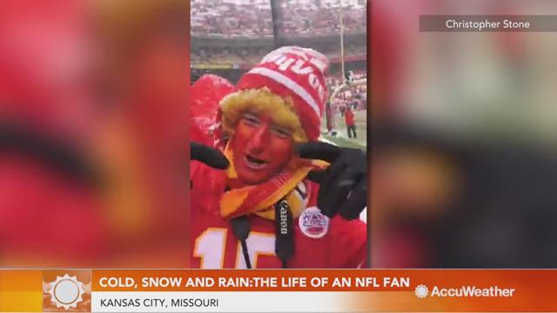 Cold, snow and rain can make or break a football game, but what about the fans who brave all kinds of weather to cheer on their favorite teams? Accuweather takes a look inside the life of an NFL superfan.