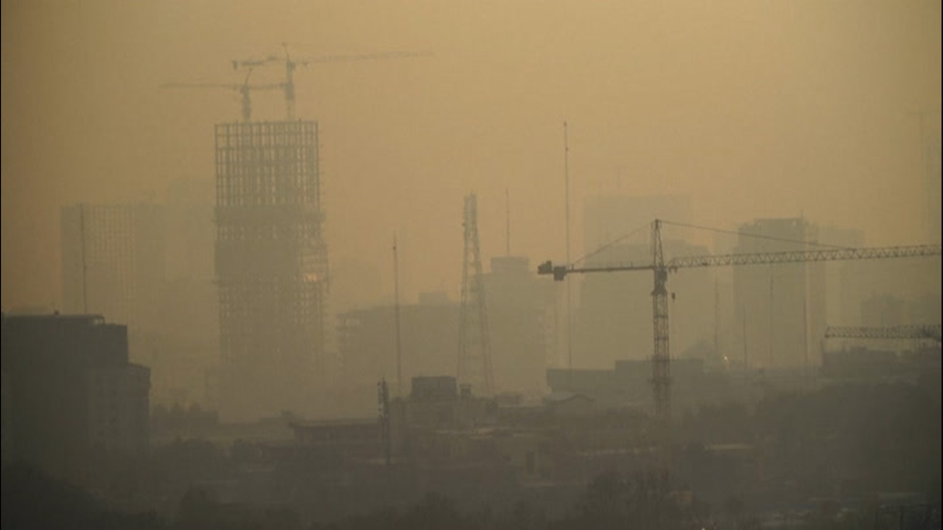 The Iranian capital of Tehran suffocated under a blanket of smog on Jan. 13.