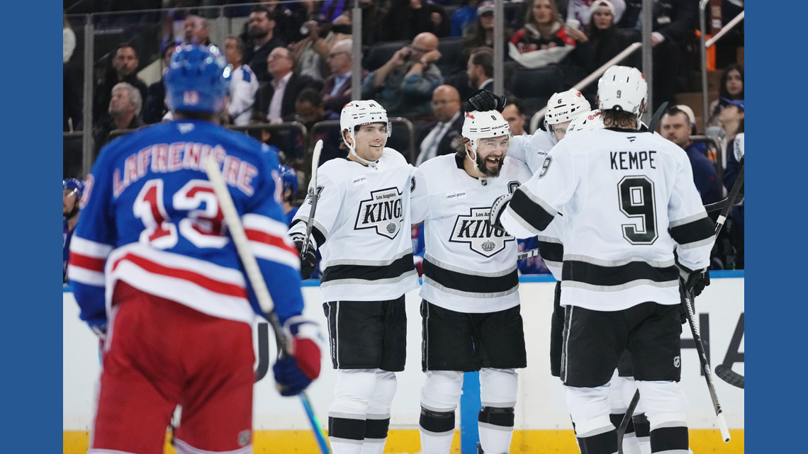 Kings continue hot Eastern Conference trip with 6-3 win over Rangers ...