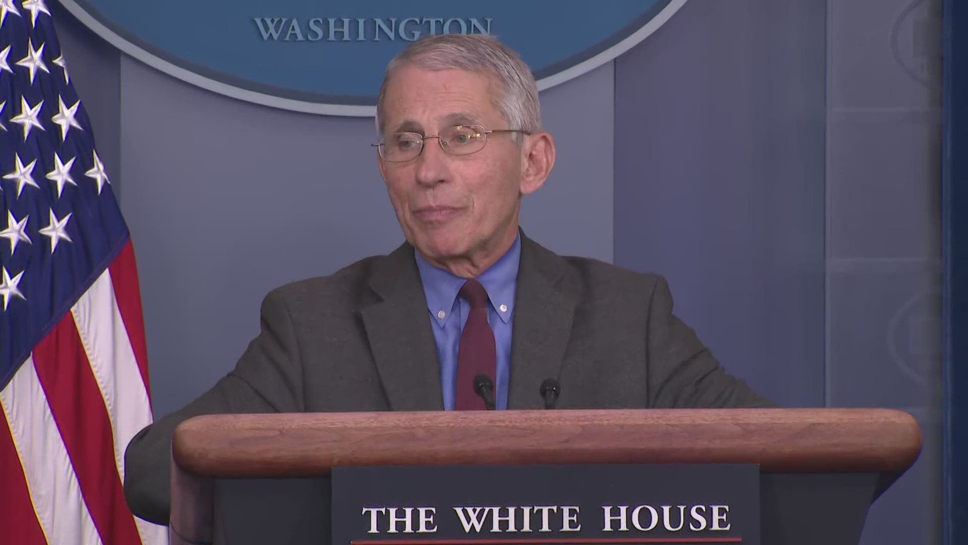 Dr. Anthony Fauci says despite encouraging news, Americans shouldn't pull back from current mitigation efforts.
