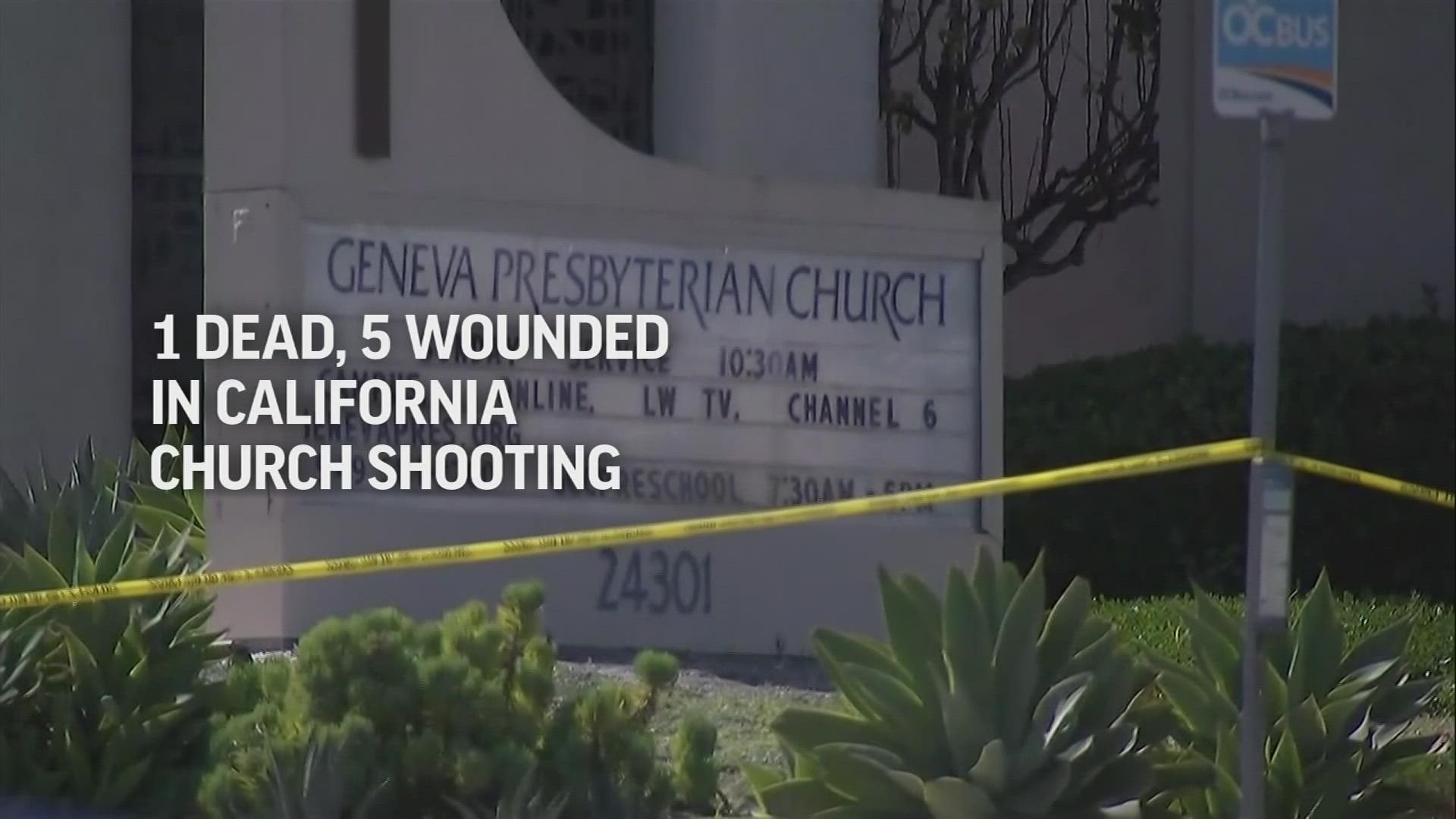 A man opened fire during a lunch reception at a Southern California church on Sunday, killing one person and wounding five senior citizens.