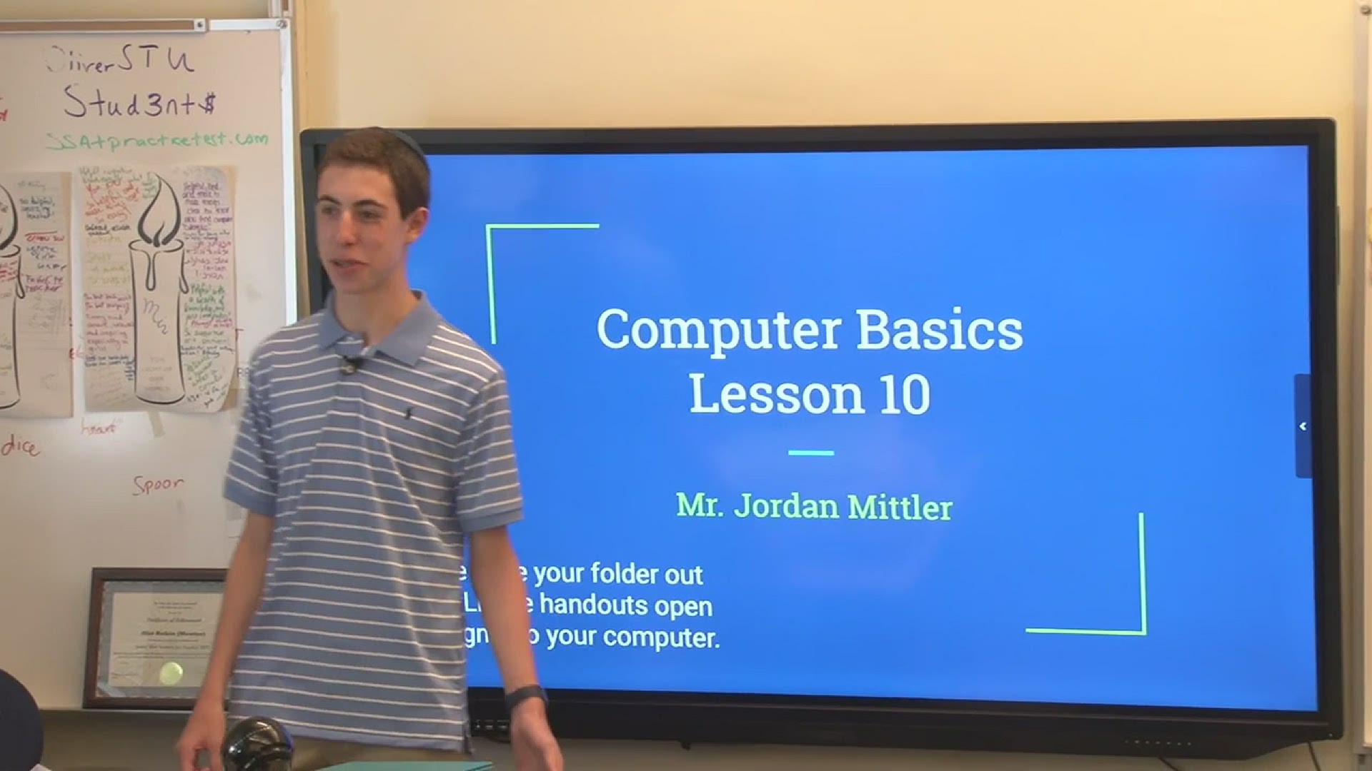 Jordan Mittler, 16, made this video to highlight his technology courses for seniors.