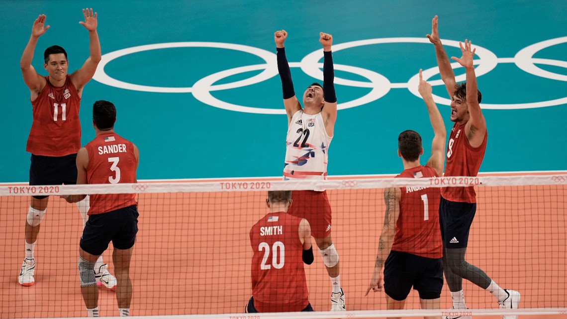 Why does one volleyball player have a different color jersey at the  Olympics?