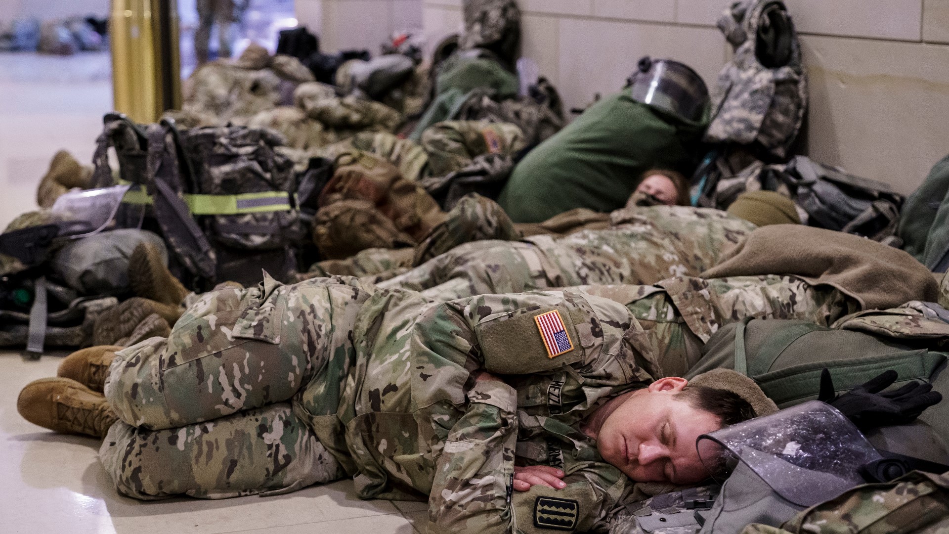 National Guard Troops Sleep On Capitol Floor Before Impeachment | Ksdk.com