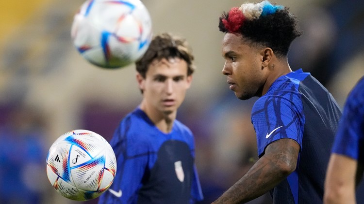McKennie readies for World Cup with red, white & blue hair