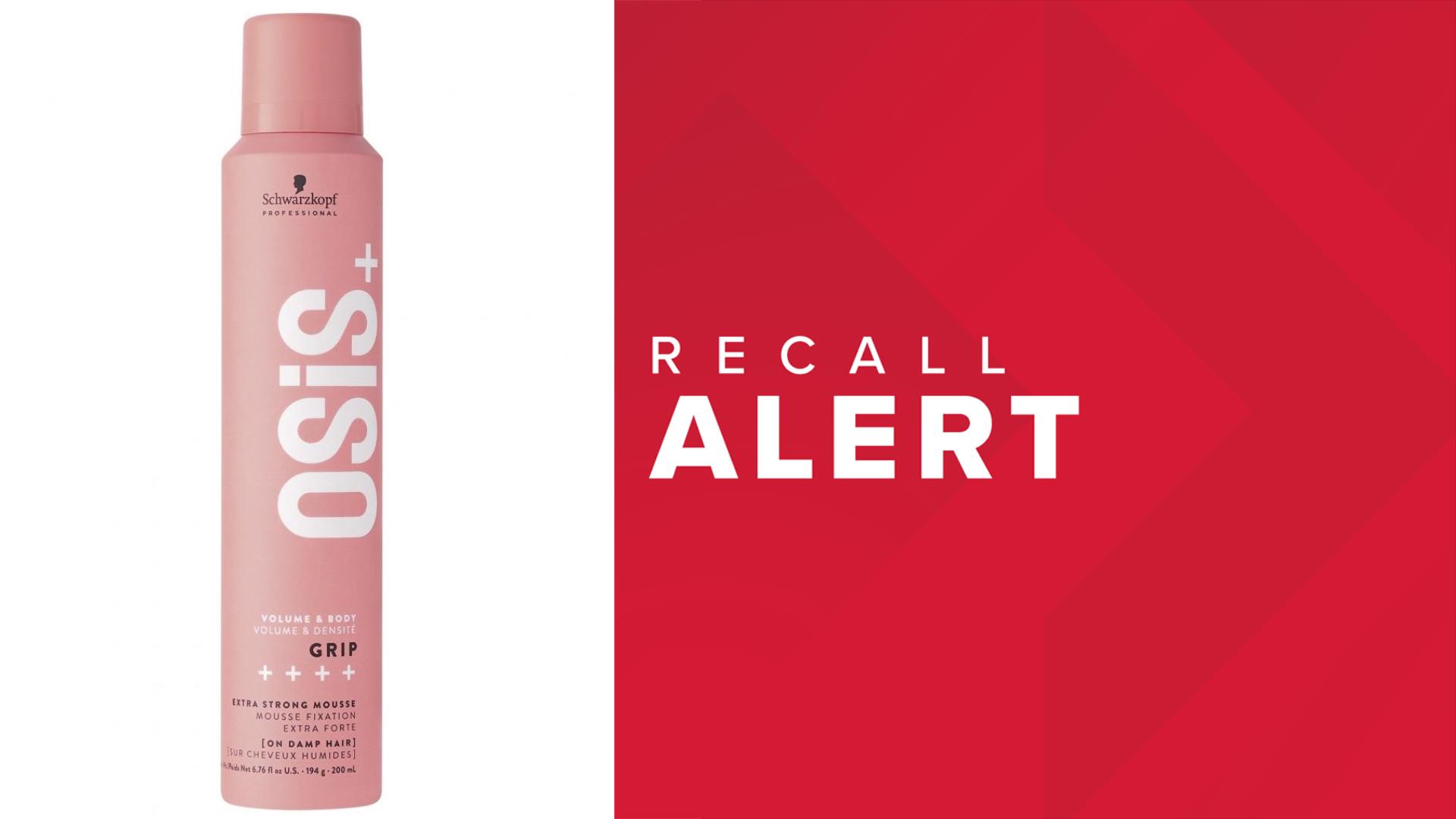 Schwarzkopf hair product recalled due to potential leak, explosion