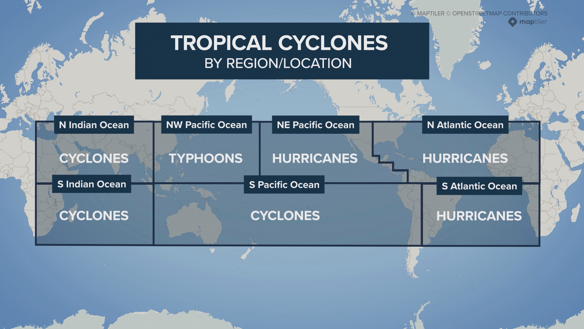 Why are tropical cyclones called different things based on where you live?