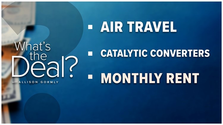 What's the Deal with airline travel, catalytic converters and monthly rent