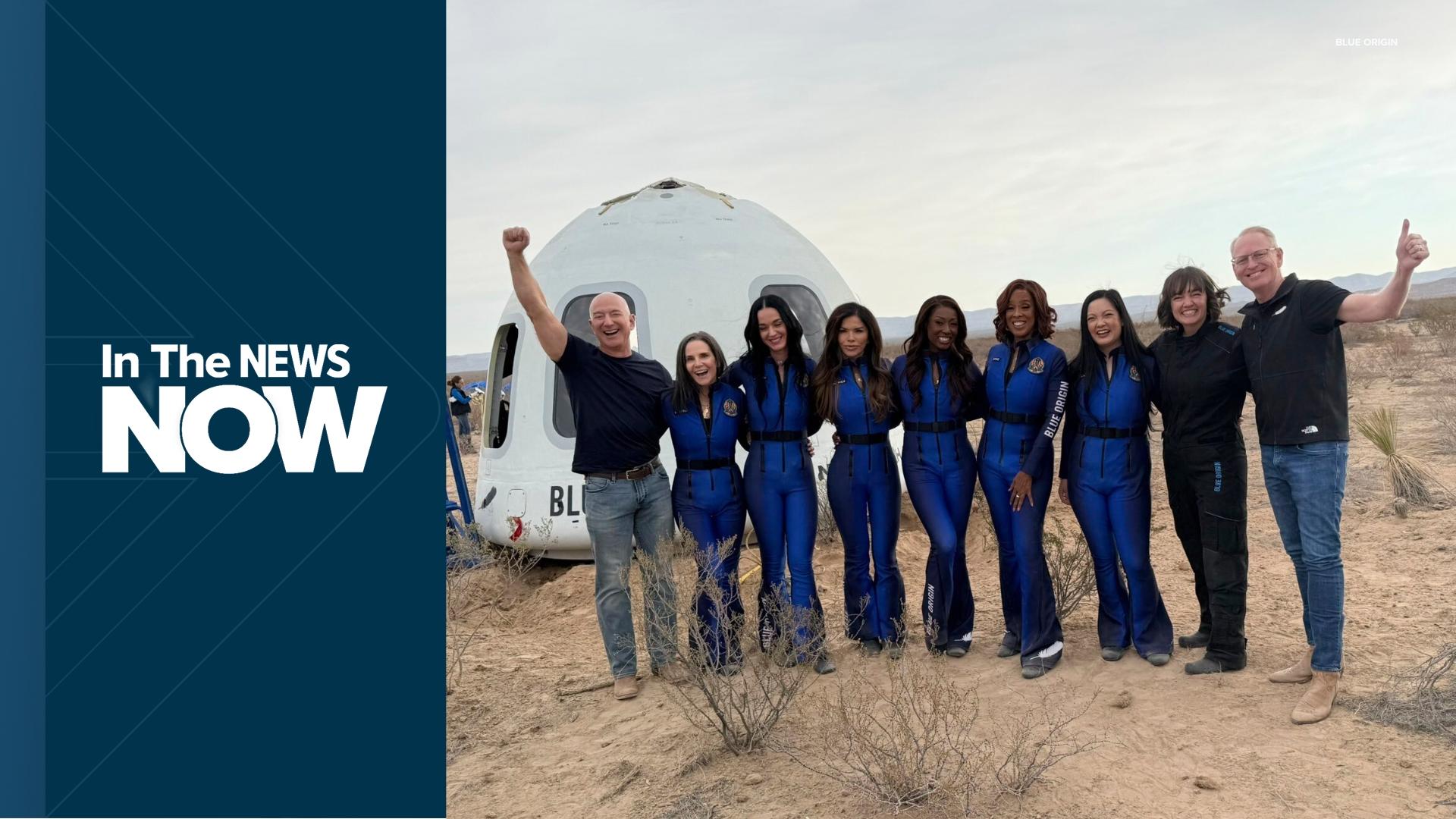 Blue Origin launches an allfemale celebrity crew In The News Now