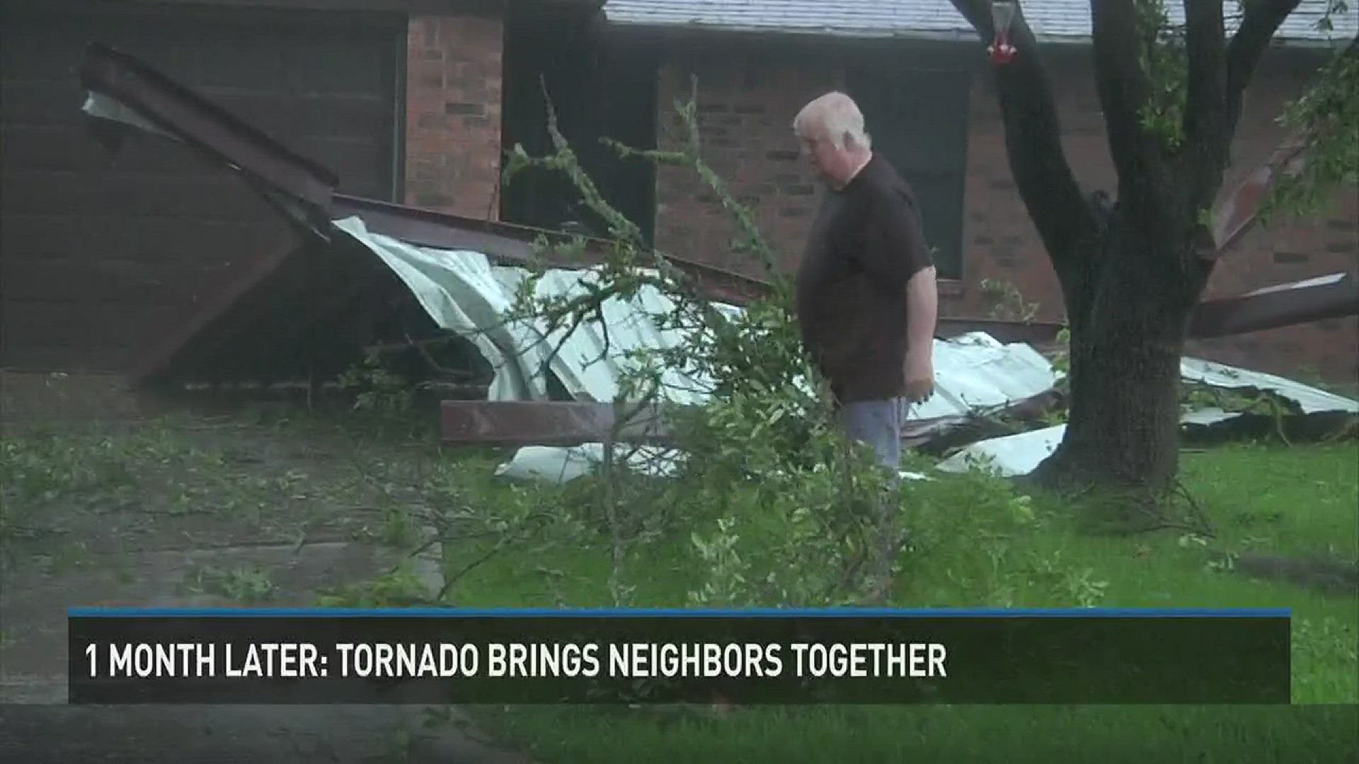 Ian Smith visits the Bryan neighborhood hit by a tornado last month to see how residents are recovering.
