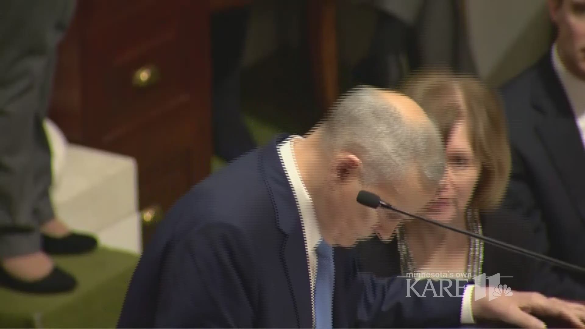 KARE 11 video of Gov. Dayton collapsing during State of the State