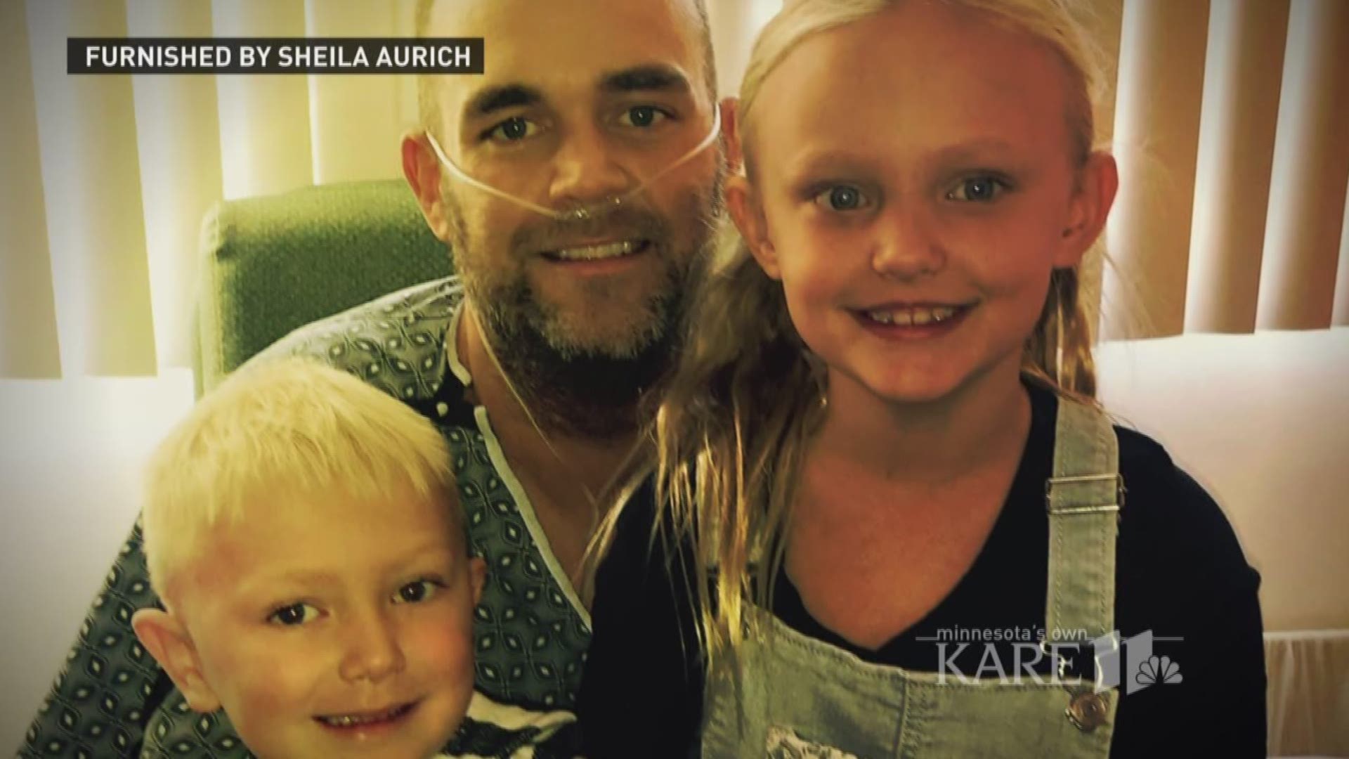 Minnesotan Phil Aurich is recovering in the hospital after he suffered a gunshot wound in the mass shooting in Las Vegas. Aurich's family says he has been moved from the ICU and can now spend time with his children.