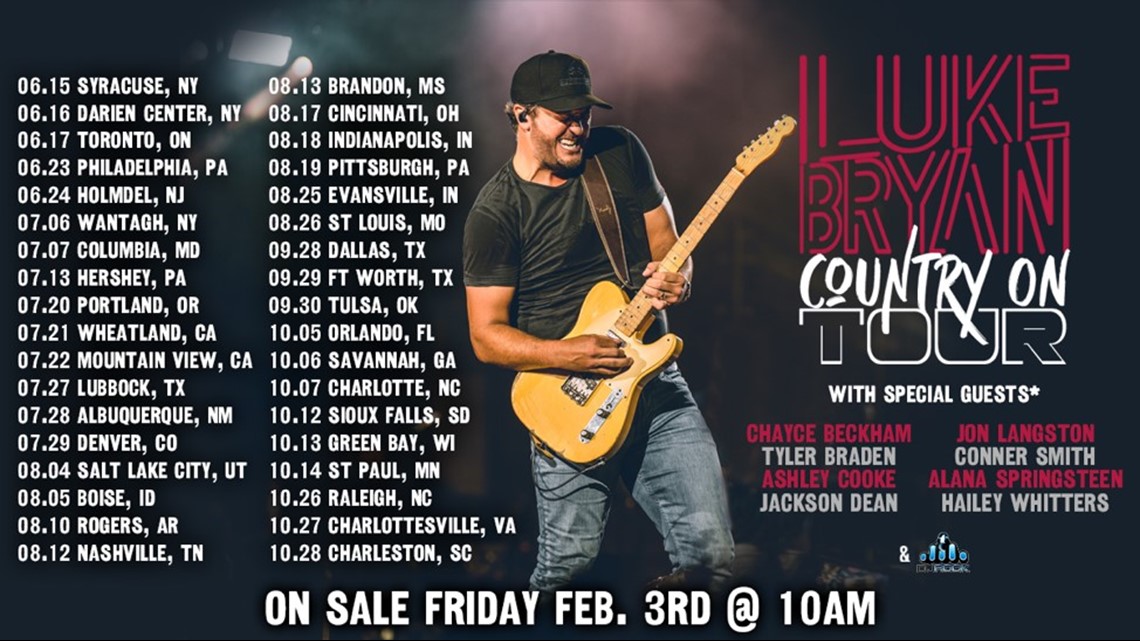 Luke Bryan Tour 2024 Opening Act Schedule Alfy Louisa