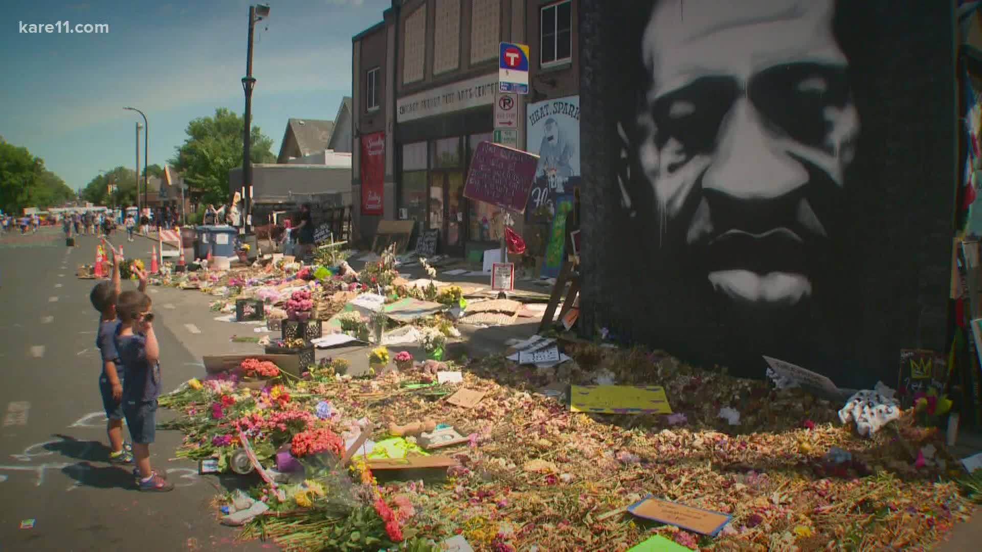 For nearly three weeks the intersection has been closed off to traffic as the community gathers to mourn the loss of George Floyd