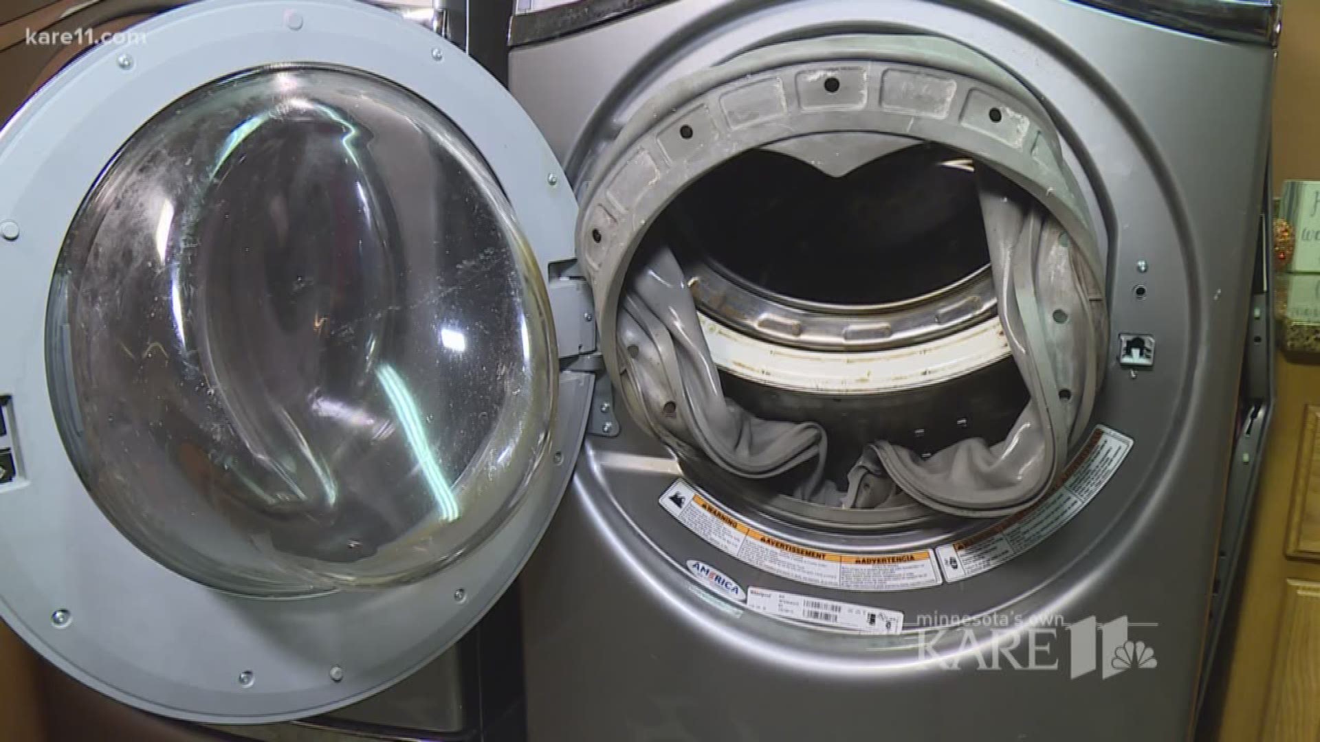 A central Minnesota mother of five says her Whirlpool Duet washing machine exploded during the spin cycle, firing ball bearings and other parts at her, knocking her unconscious and giving her a concussion. http://kare11.tv/2hxCOZN