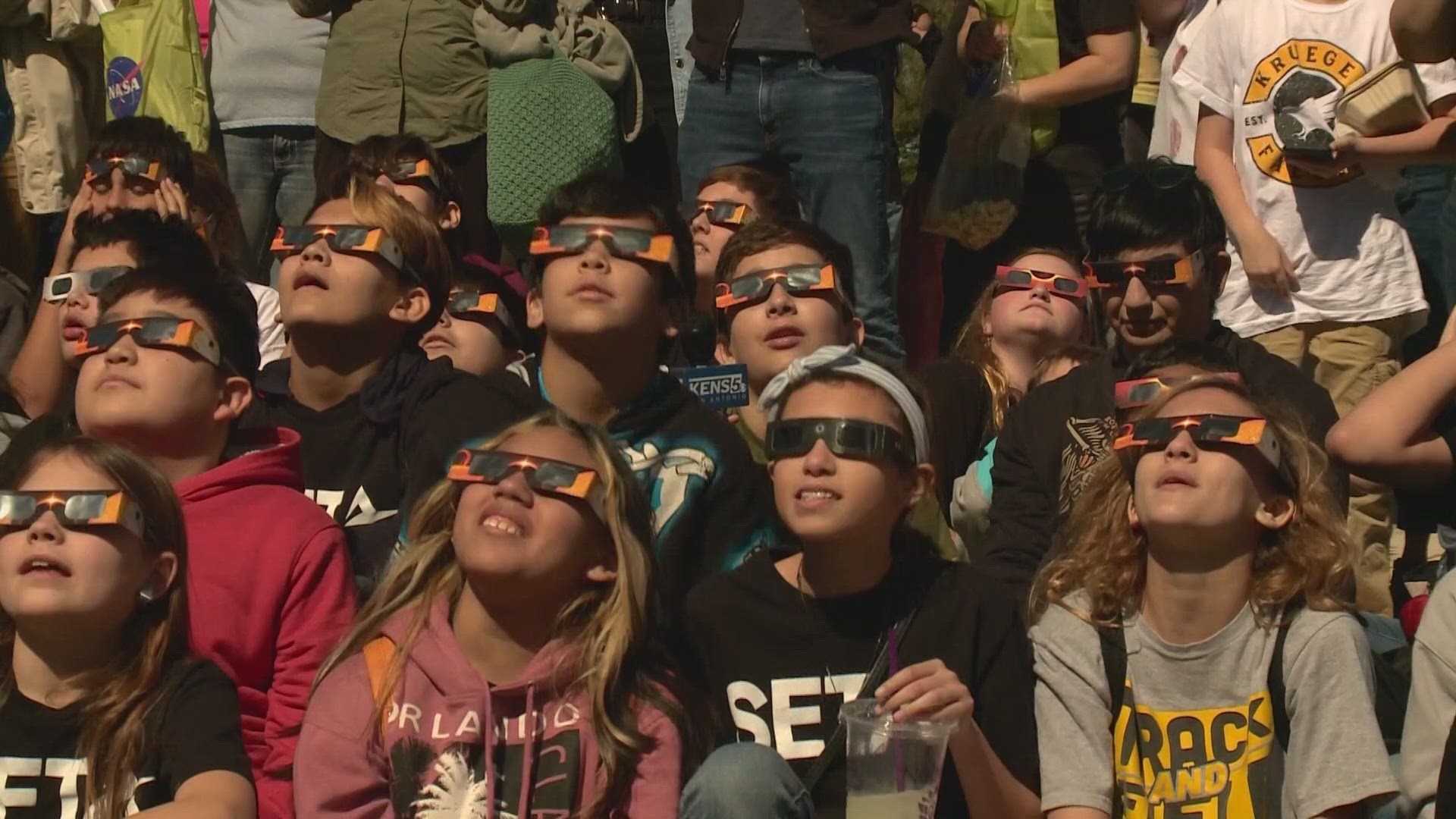 Students from Krueger Middle School also took a field trip to Kerrville to watch the annular eclipse.