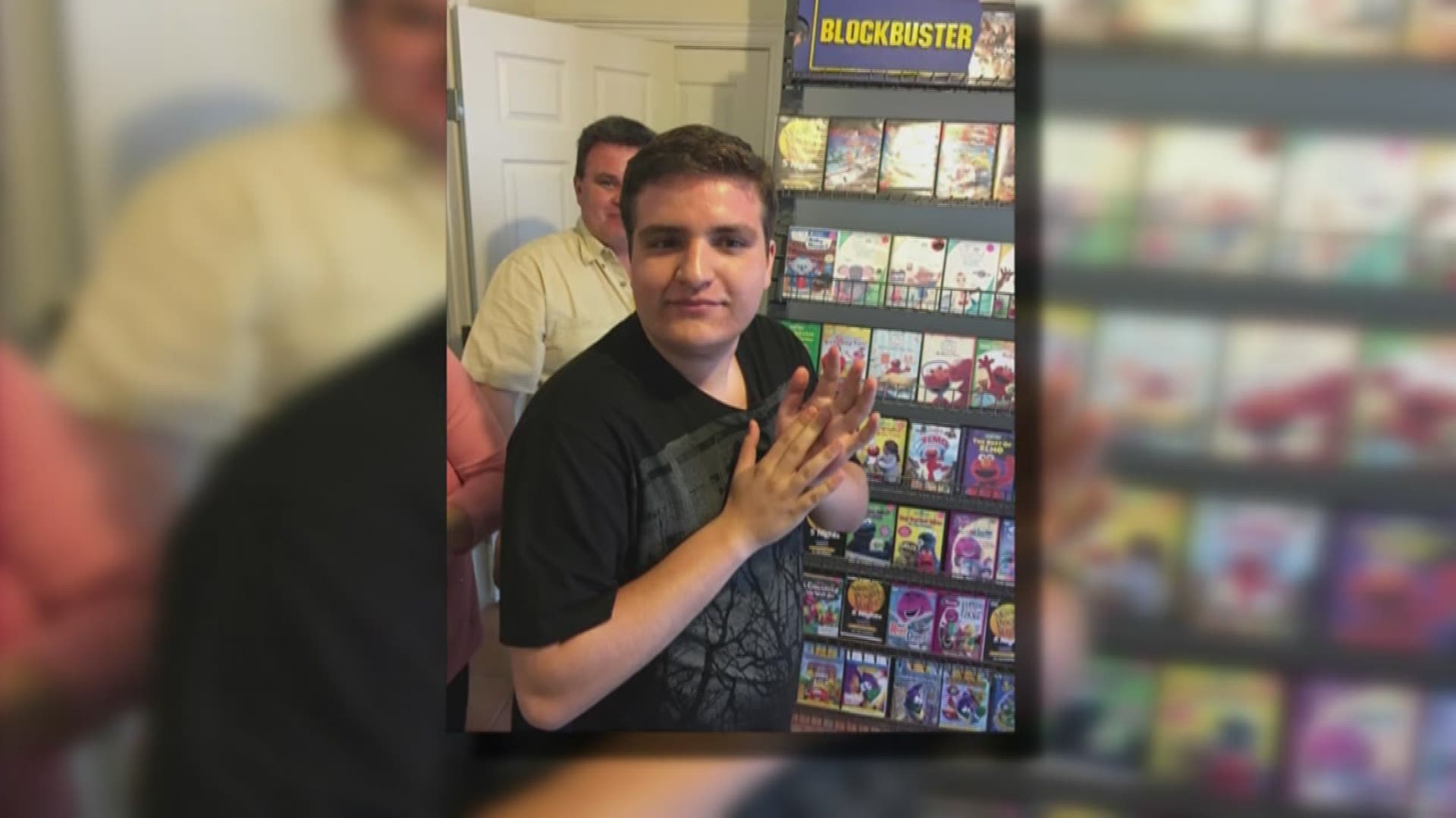 A South Texas father pulled out all the stops to give his Autistic son his very own 'Blockbuster' video store.