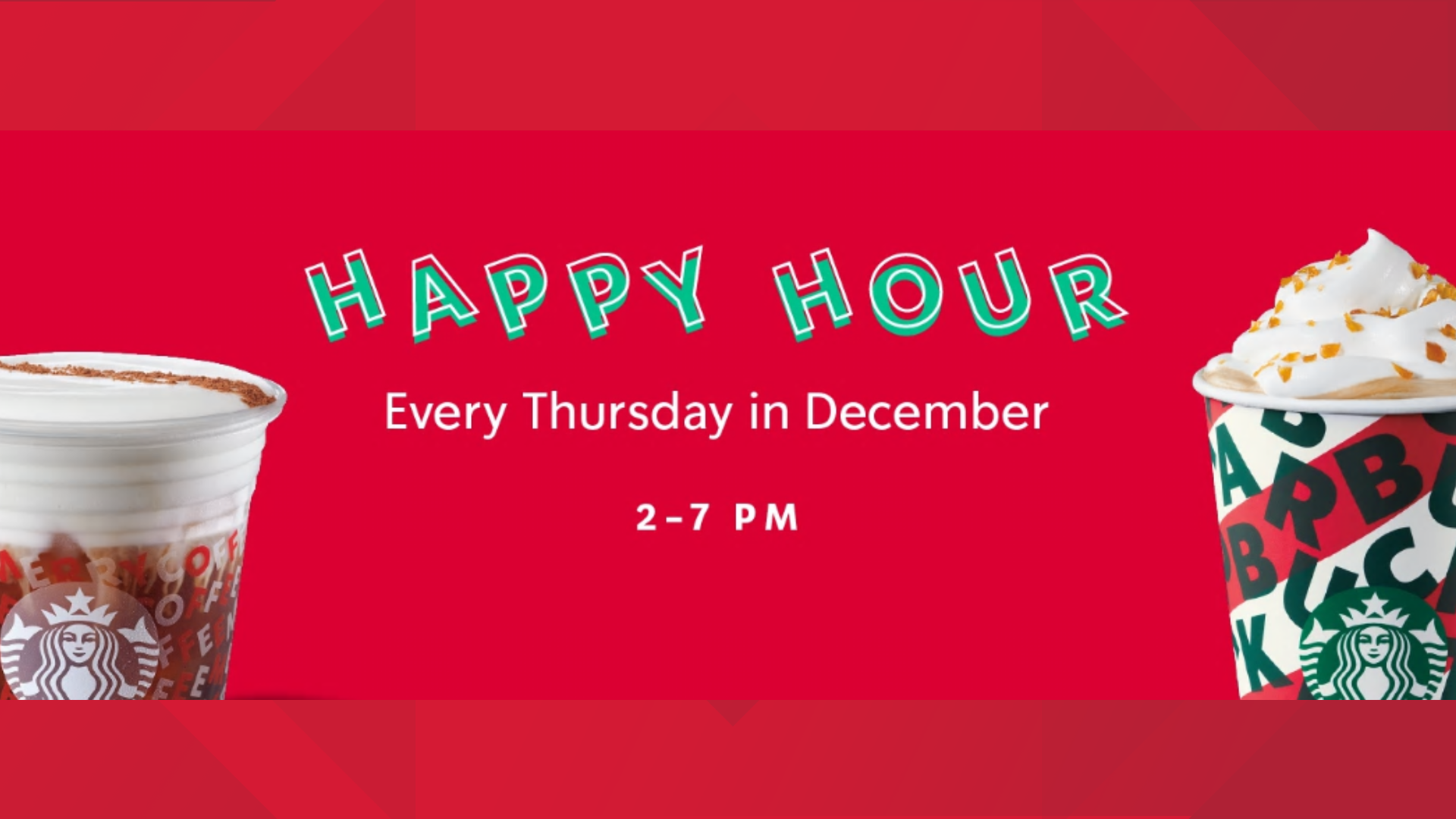 Starbucks to offer 'Happy Hour' every Thursday in December