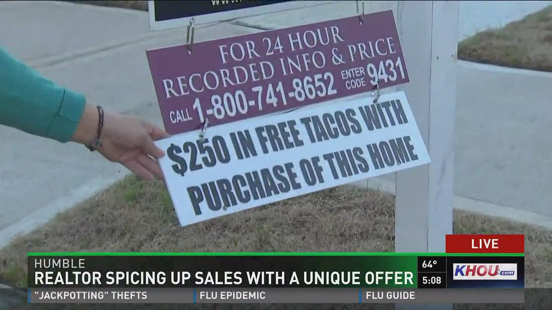 A realtor is spicing up sales with a unique offer of $250 worth of tacos with a home purchase.