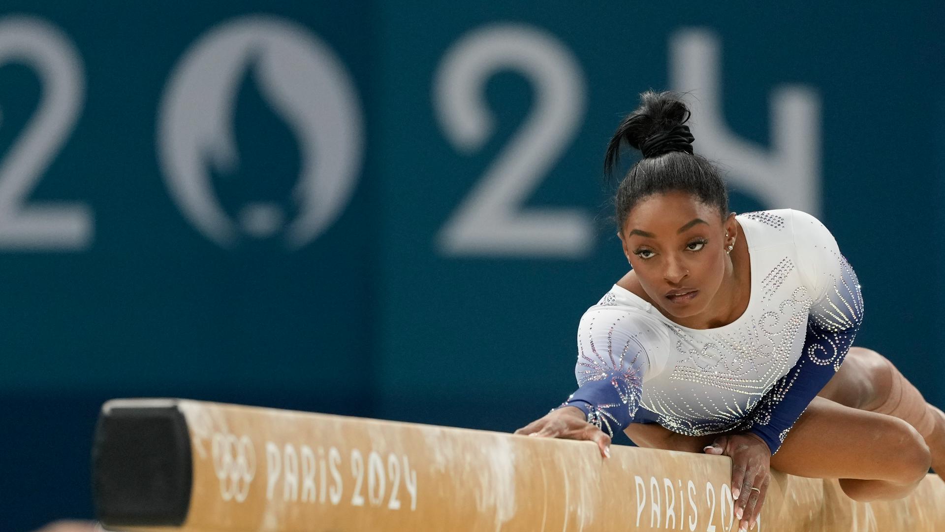 Simone Biles and Suni Lee competed in the Balance Beam Final at the 2024 Paris Olympics on Monday. They finished in 5th and 6th place.