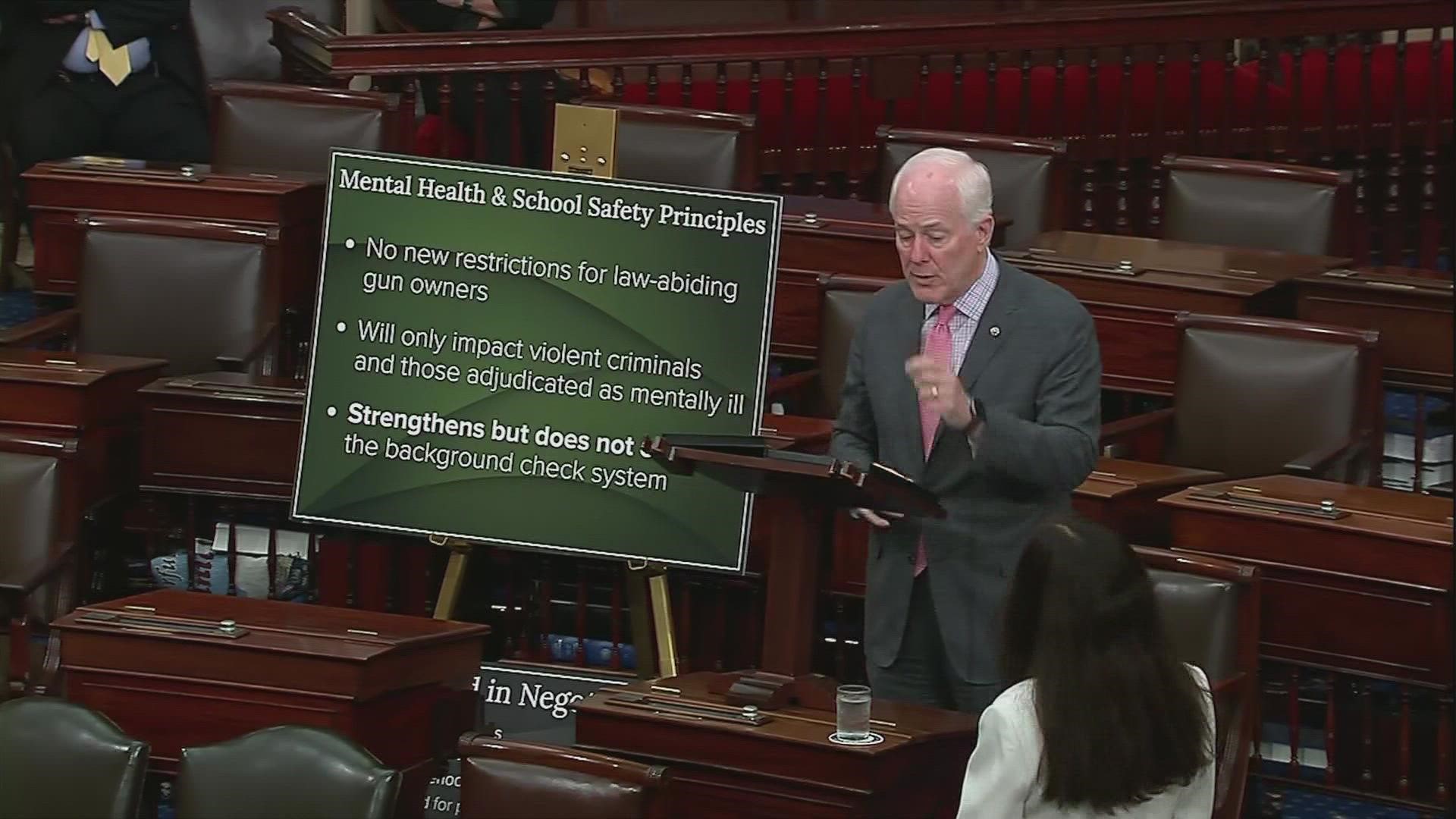 The proposed bill focuses on keeping criminals and people with mental health problems from purchasing firearms under existing law.