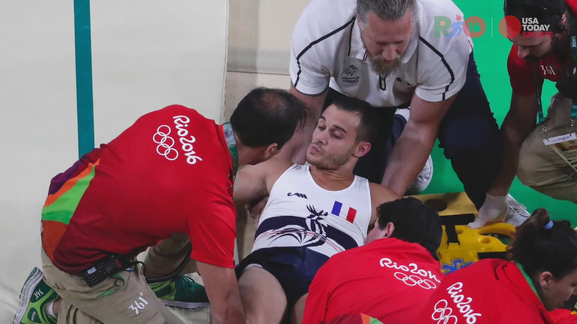 Scary Injury French Gymnast Samir Ait Said Snaps His Leg On Vault