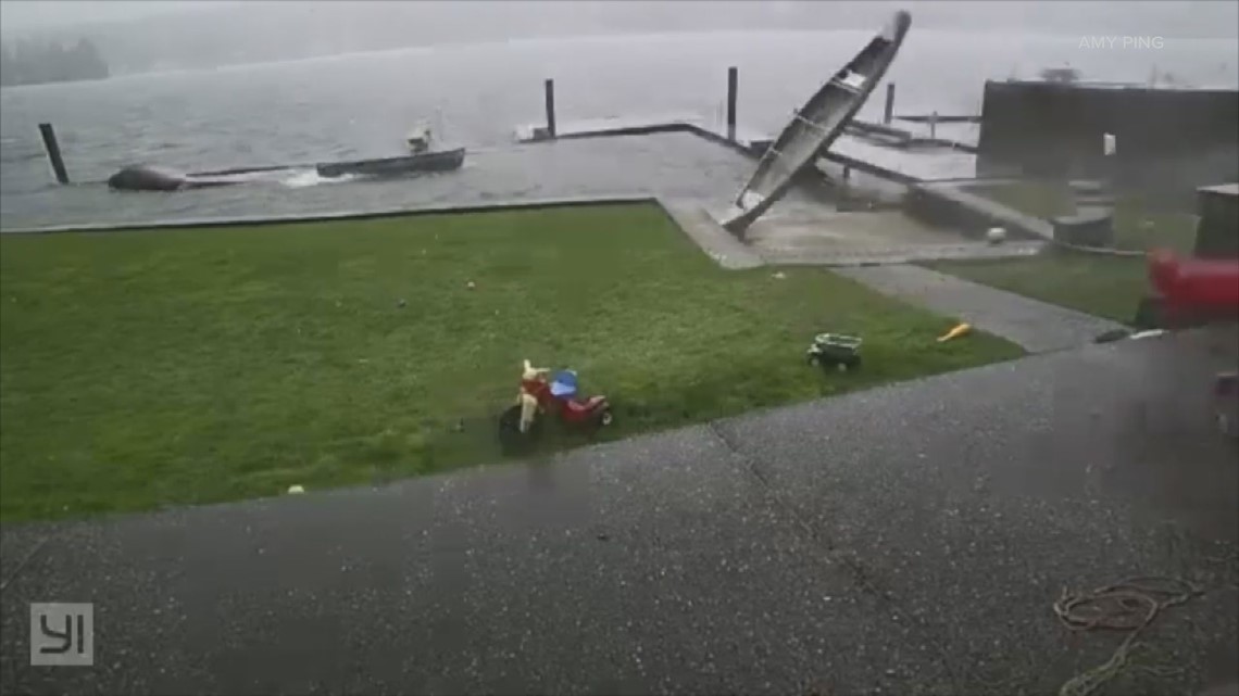 VIDEO Waterspout causes damage on Lake Samish in Bellingham