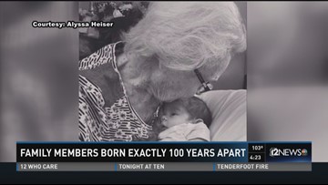Arizona Newborn And Grandma Born Exactly 100 Years Apart Meet