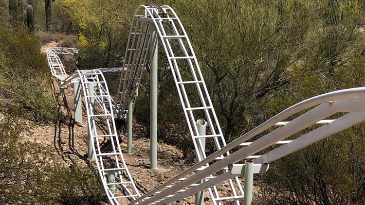 Arizona grandpa builds backyard rollercoaster for grandkids