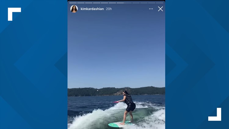 WATCH: Kim Kardashian wipes out wakesurfing over 4th of July weekend