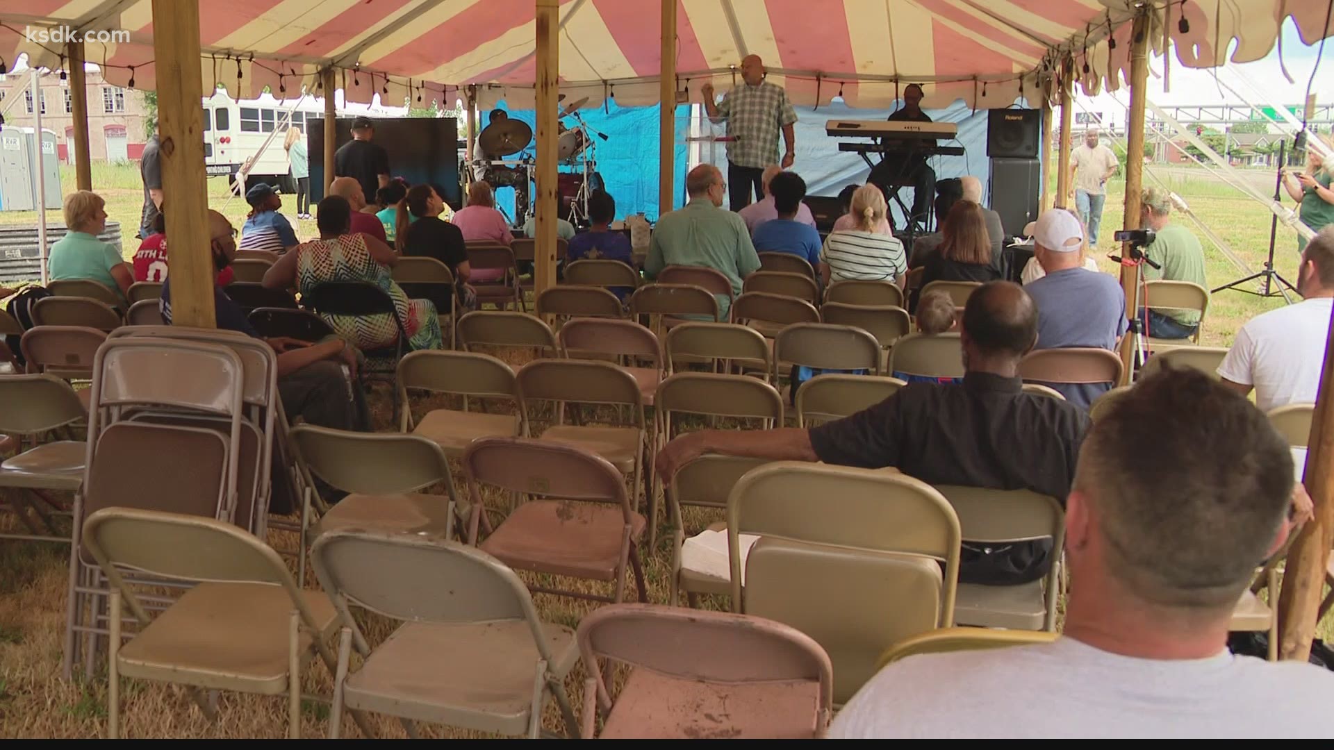 As organizers set up for an evening prayer service, police were called to a fatal triple shooting in Mark Twain. It's the city's 91st homicide of 2021.