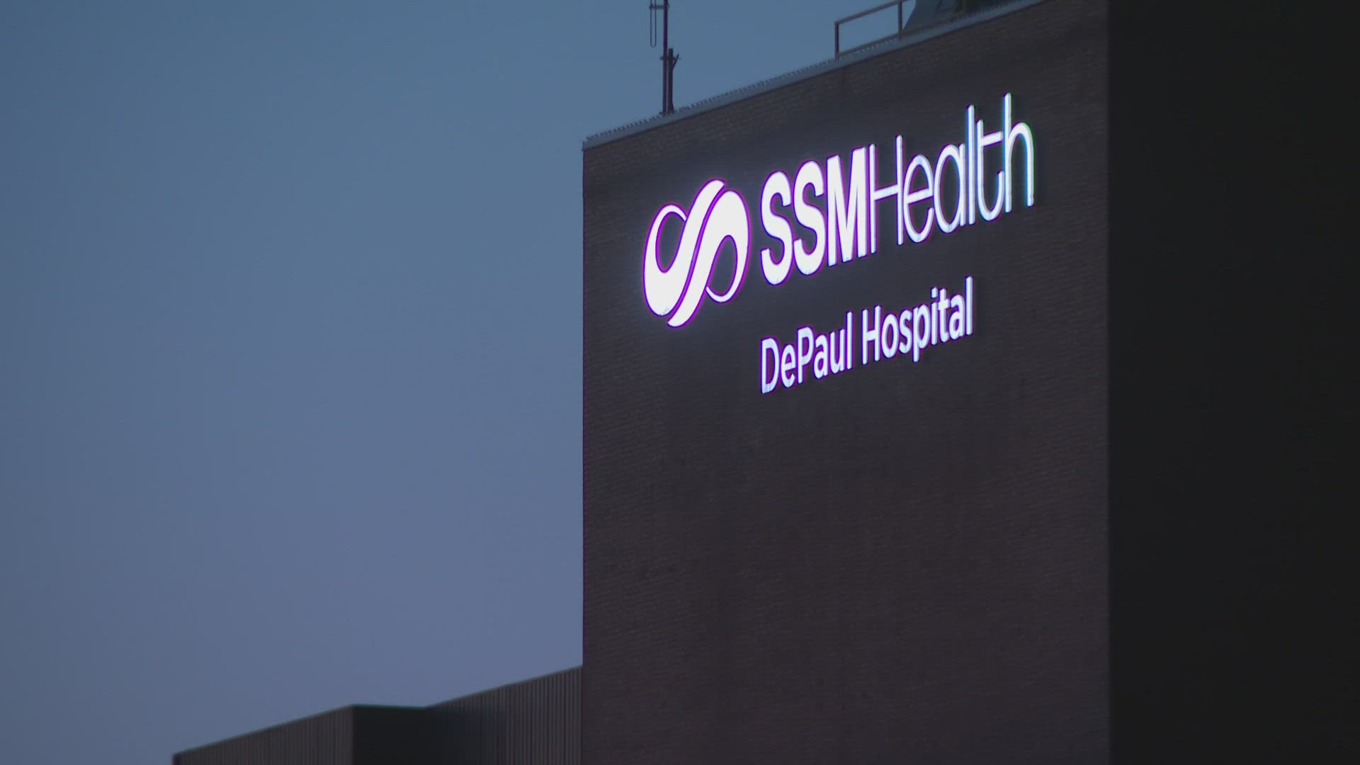 Ambulances were temporarily diverted from SSM Health DePaul Hospital after a water main break on the hospital's campus. Water was restored early Tuesday morning.