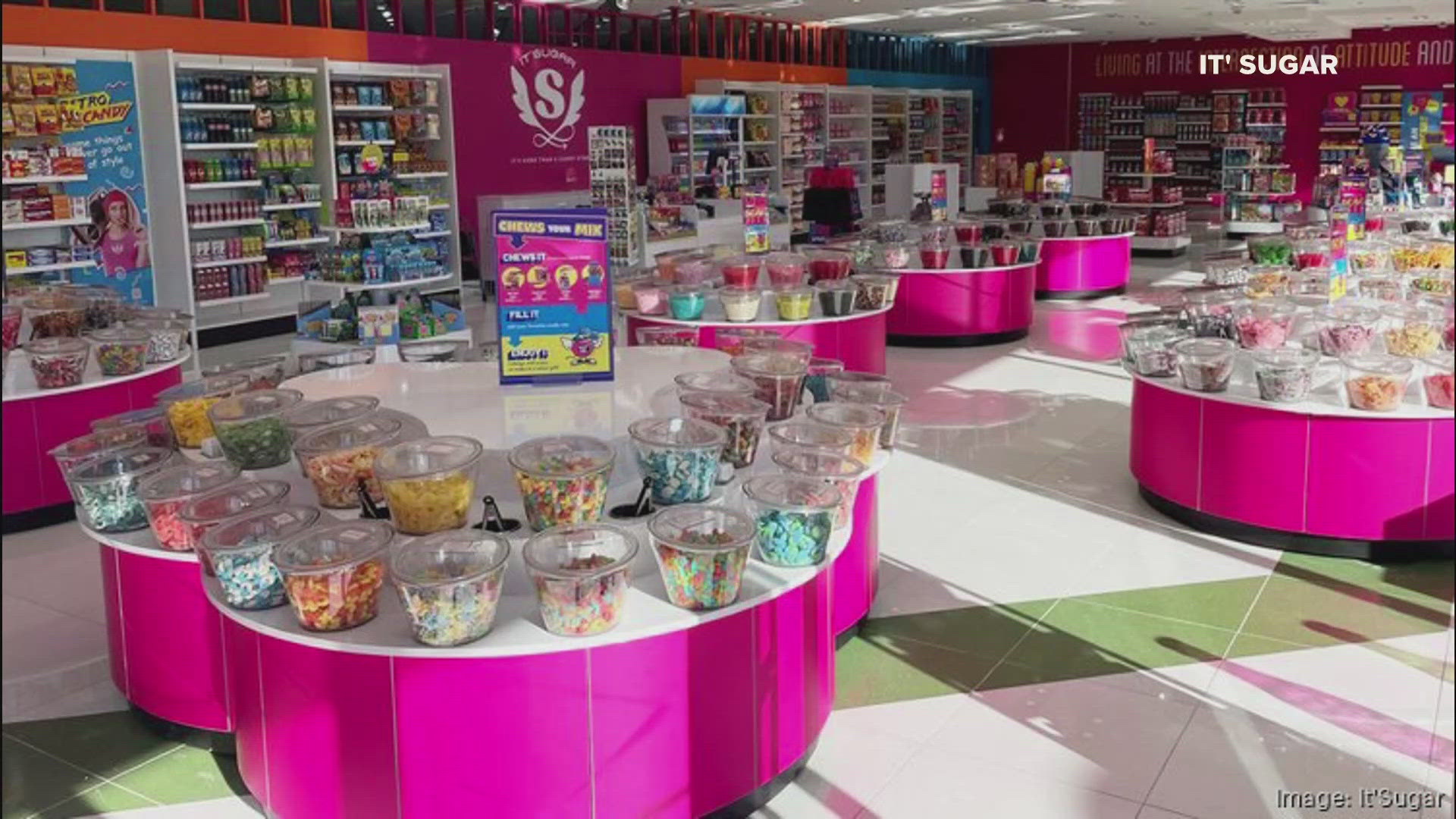 It’Sugar opened a new store last week in The District development in Chesterfield. The store carries 260 “pick ’n mix” bins of candy and hundreds of types of sweets.
