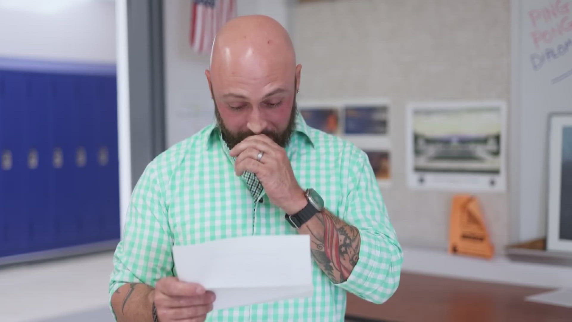 About 40 Francis Howell students wrote a letter on their feelings for a time capsule 9/11 project. Justin Bridwell got his back early in a video for a 9/11 tribute.