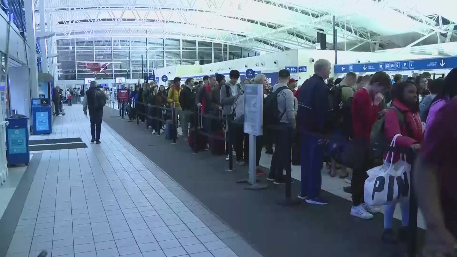 Hundreds of passengers flood American airports ahead of the holiday travel rush. The Thanksgiving holiday is just days away.