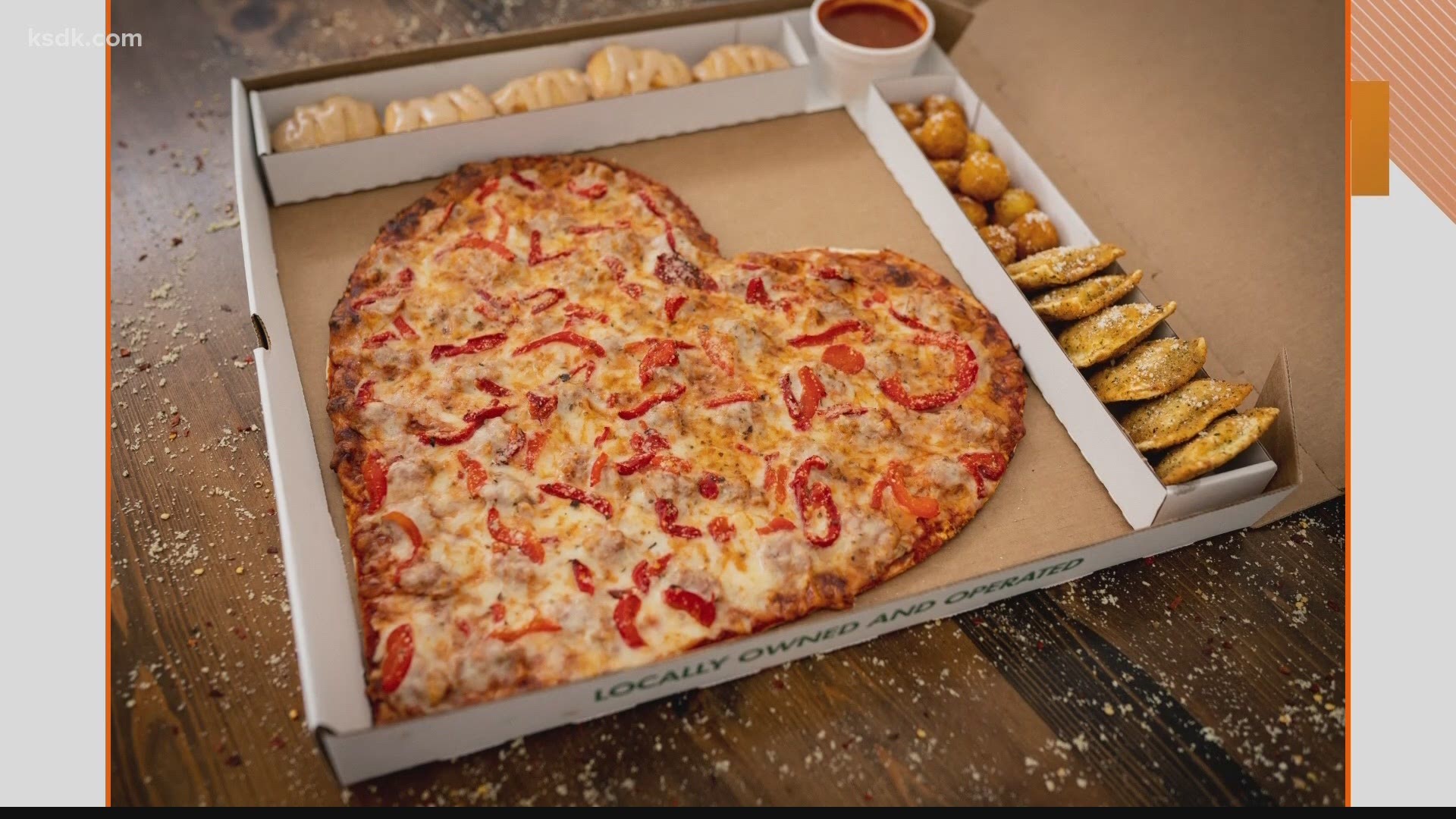 Imo’s is making Valentine’s Day dinner easy with their heart shaped pizzas and specials.