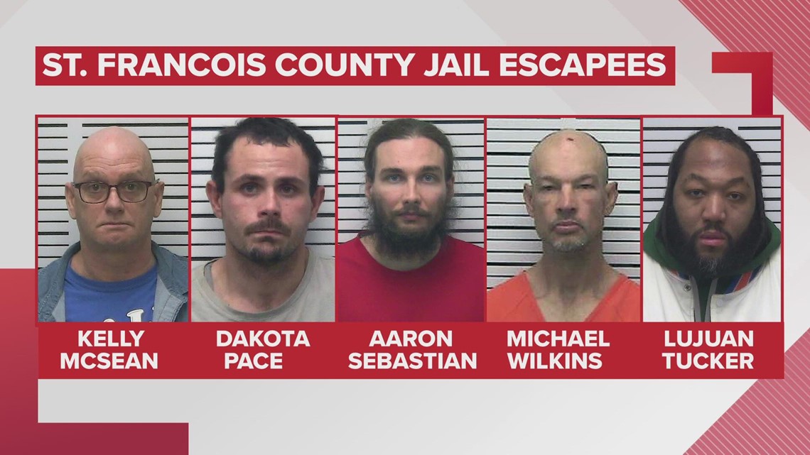 5 people escape from St. Francois County Jail in Farmington