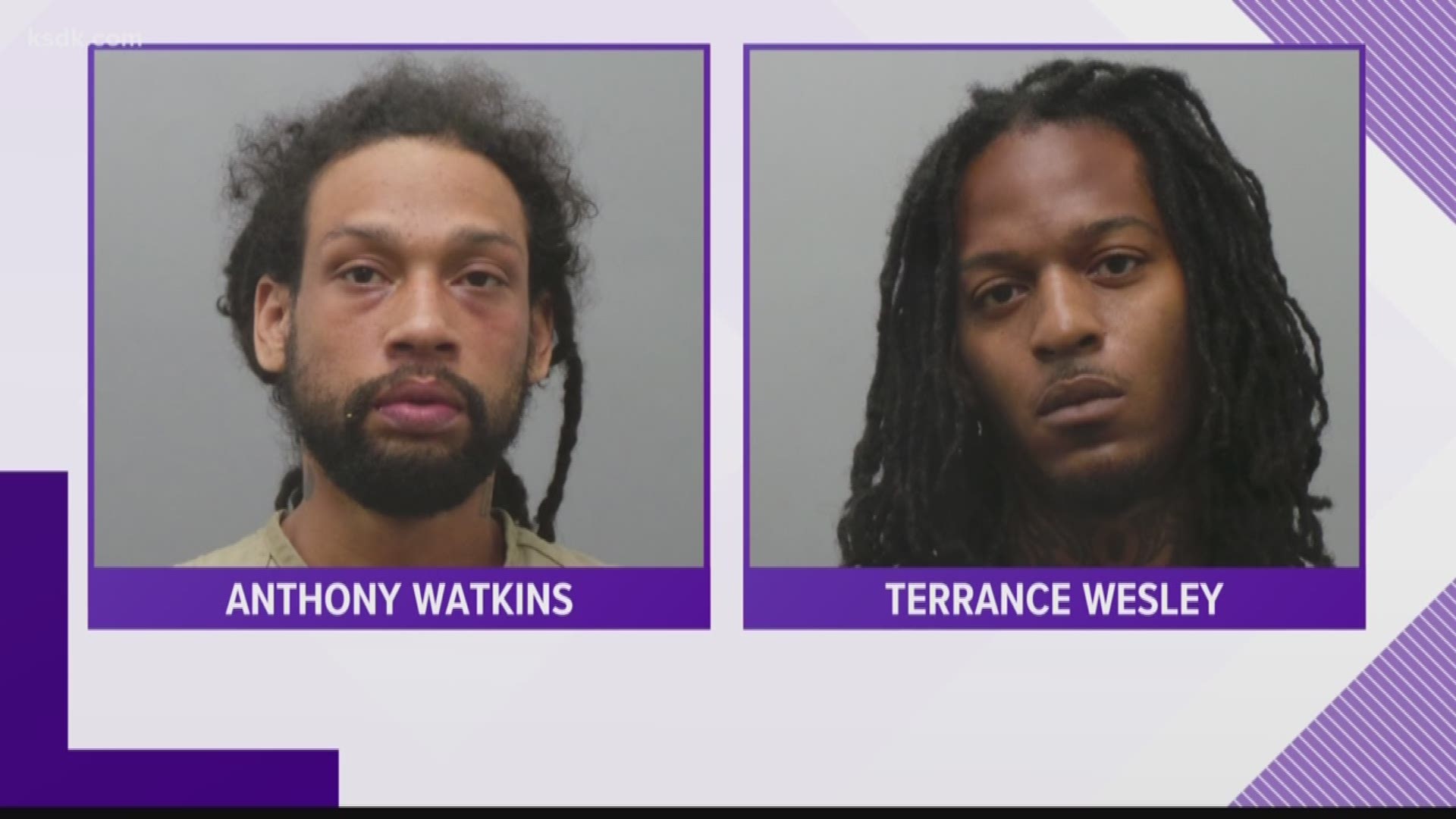 Both men are facing 20 counts in connection with the quintuple homicide over the weekend.