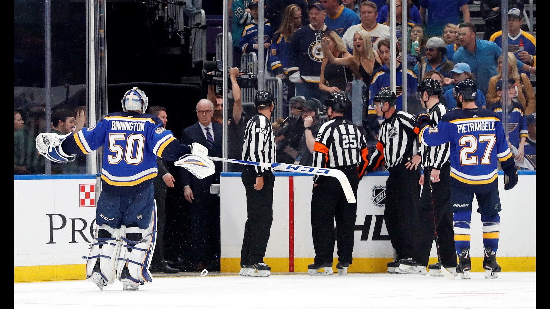 All of St. Louis is still fired up about the non-call in Game 3 of the Western Conference Final.