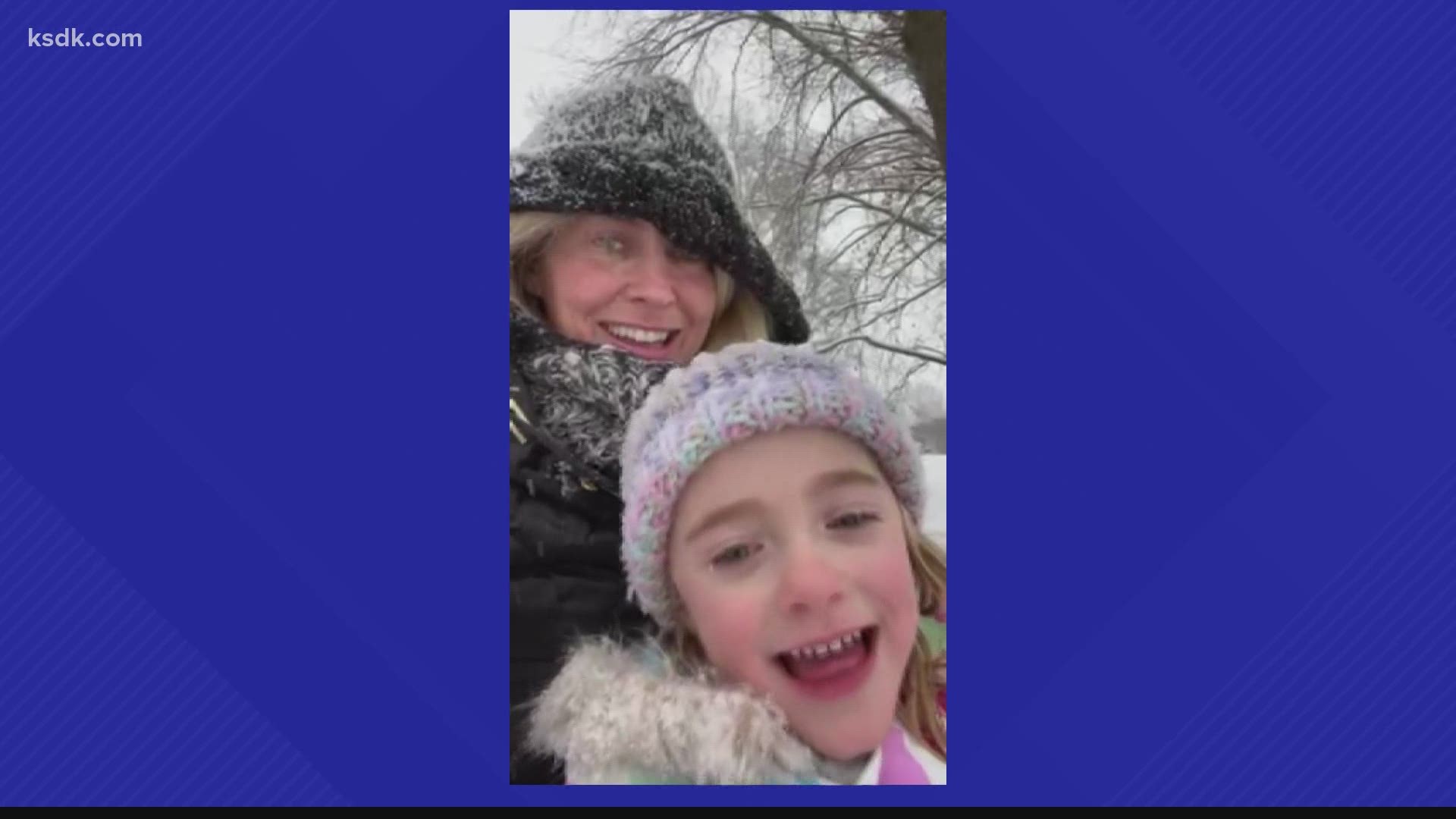 Anne and her daughter go sledding in the St. Louis snow | ksdk.com