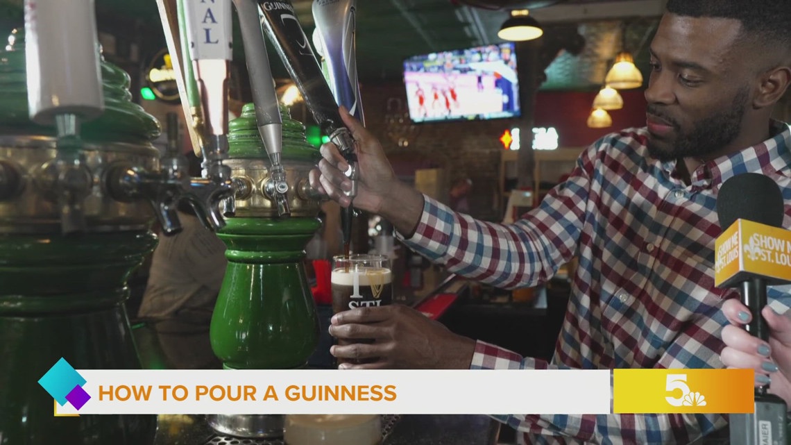 Malik Wilson learns how to pour a Guinness | ksdk.com