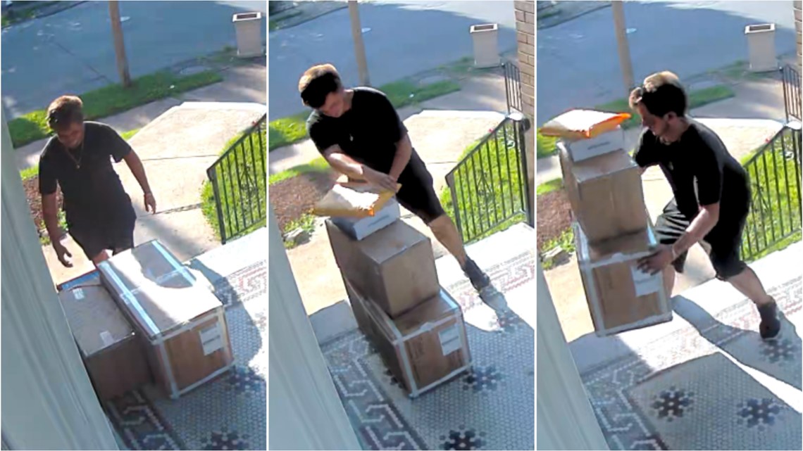 Porch pirate caught on camera in south St. Louis | ksdk.com