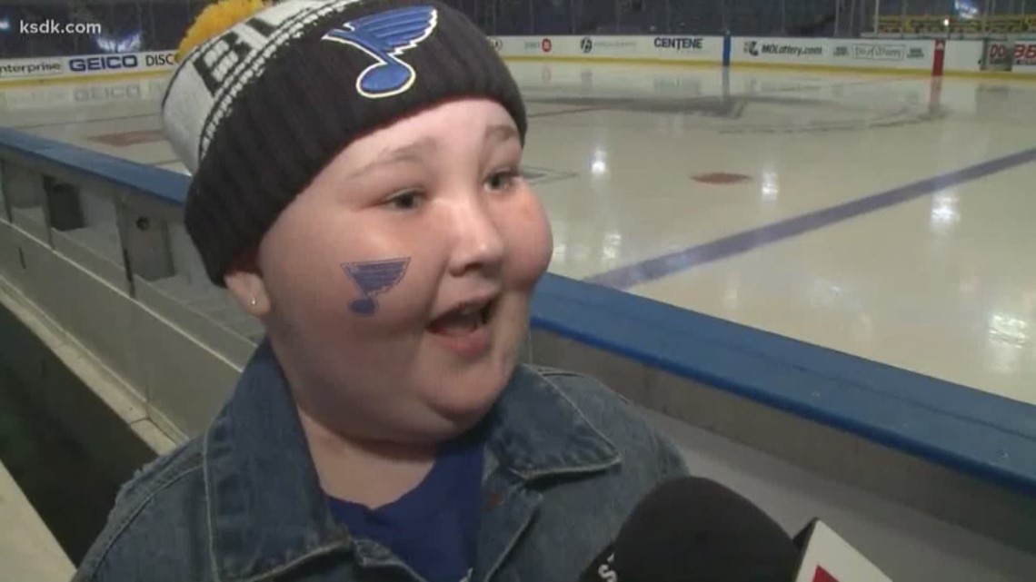 Laila Anderson talks after Blues win Game 4